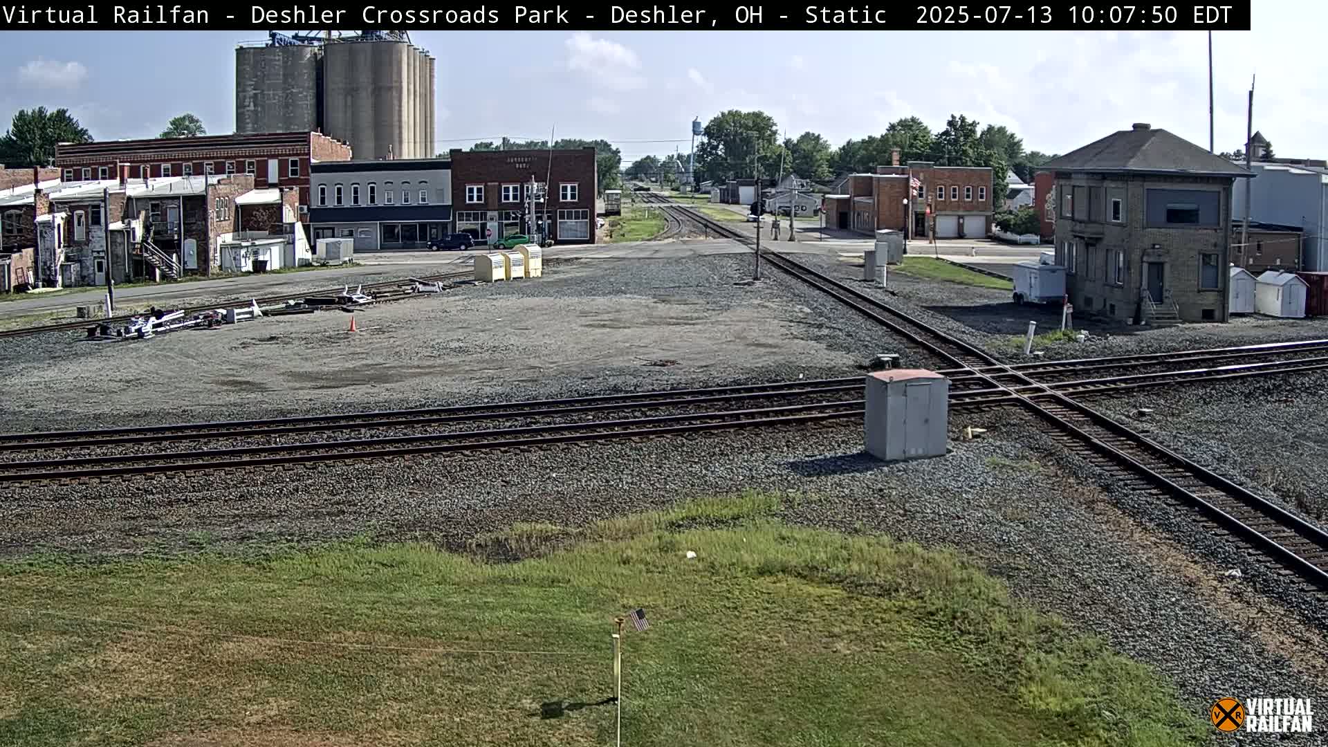Deshler Crossroad Park Railway Junction Live Cam - Deshler, Henry, Ohio, USA