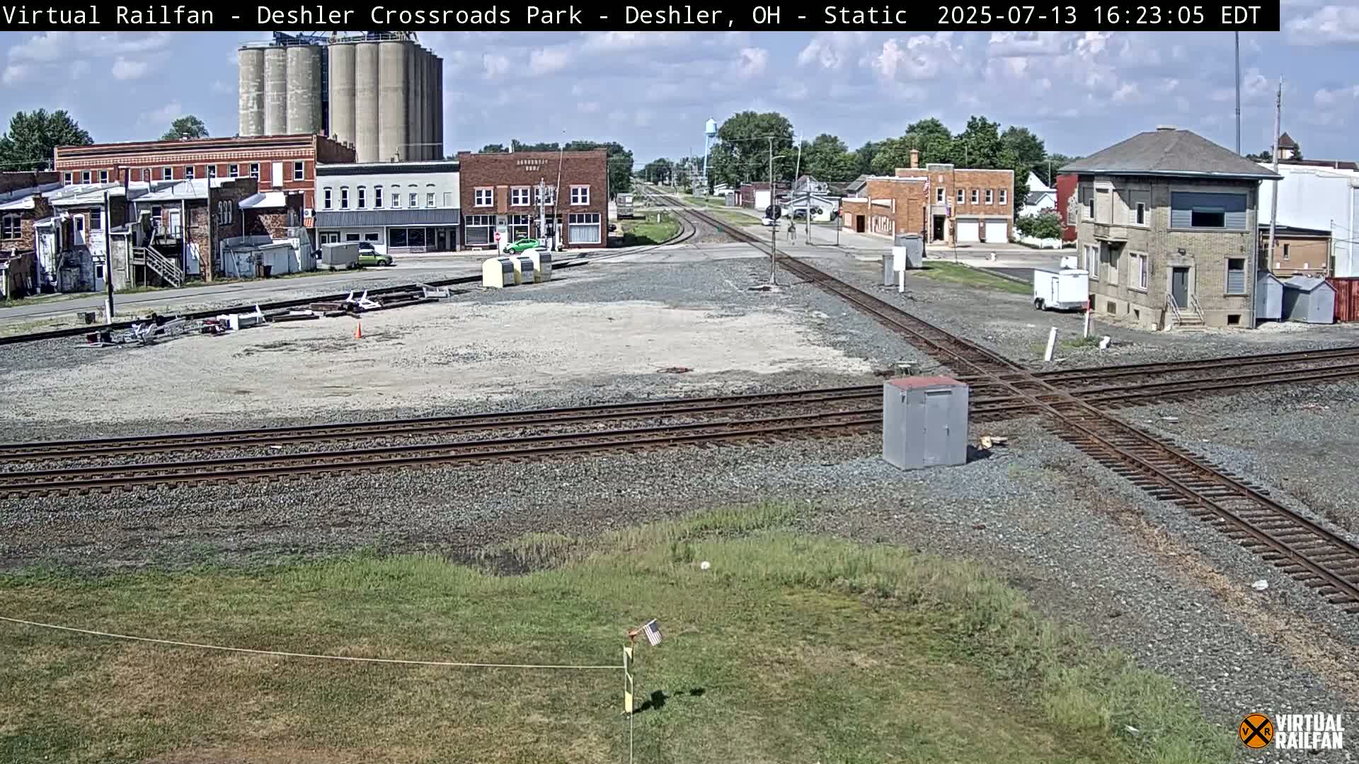 Deshler Crossroad Park Railway Junction Live Cam - Deshler, Henry, Ohio, USA