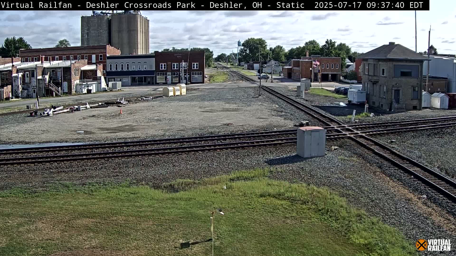 Deshler Crossroad Park Railway Junction Live Cam - Deshler, Henry, Ohio, USA
