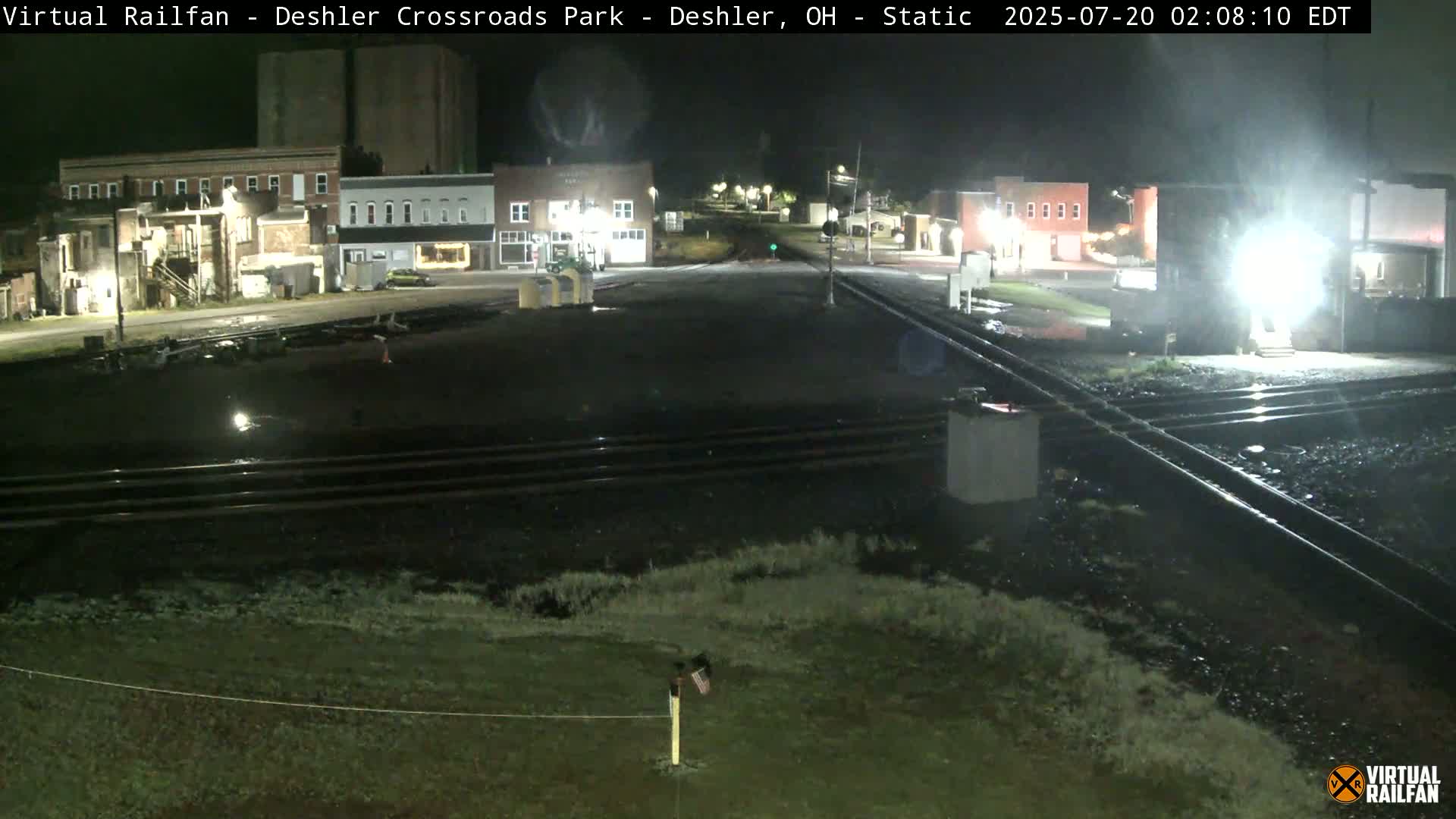Deshler Crossroad Park Railway Junction Live Cam - Deshler, Henry, Ohio, USA