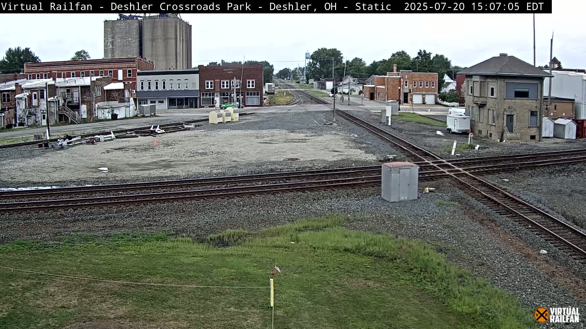 Deshler Crossroad Park Railway Junction Live Cam - Deshler, Henry, Ohio, USA