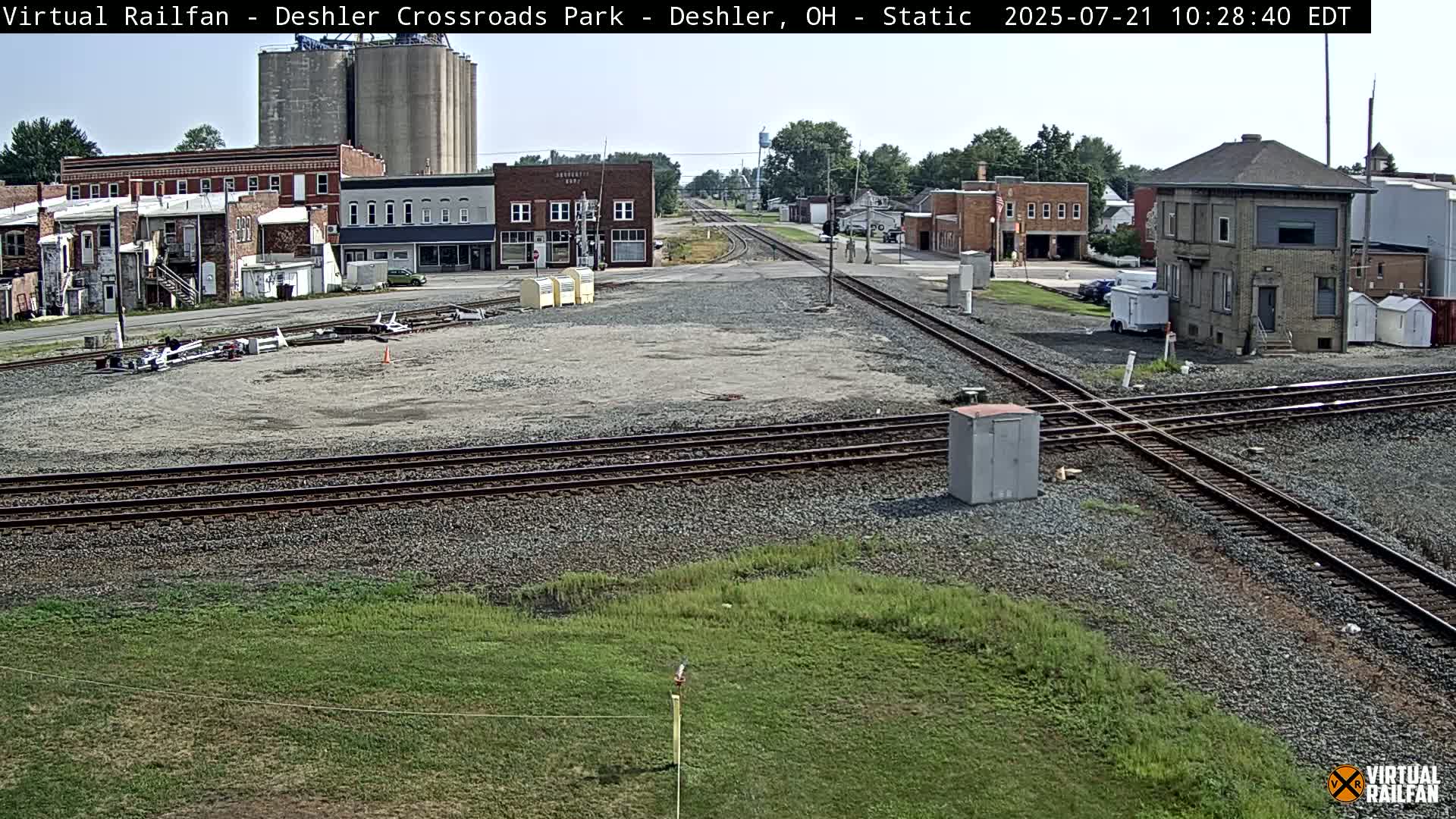 Deshler Crossroad Park Railway Junction Live Cam - Deshler, Henry, Ohio, USA