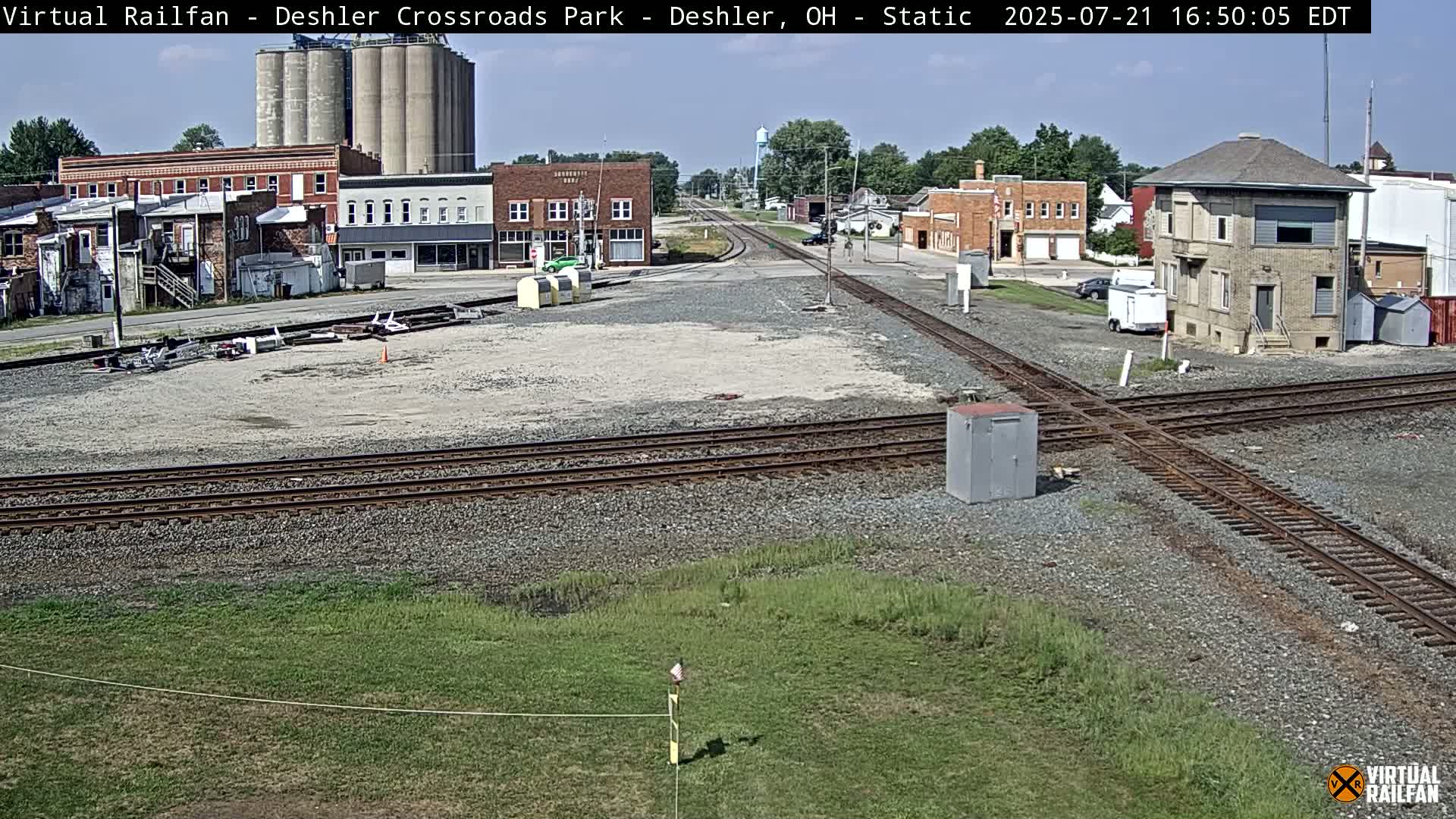 Deshler Crossroad Park Railway Junction Live Cam - Deshler, Henry, Ohio, USA