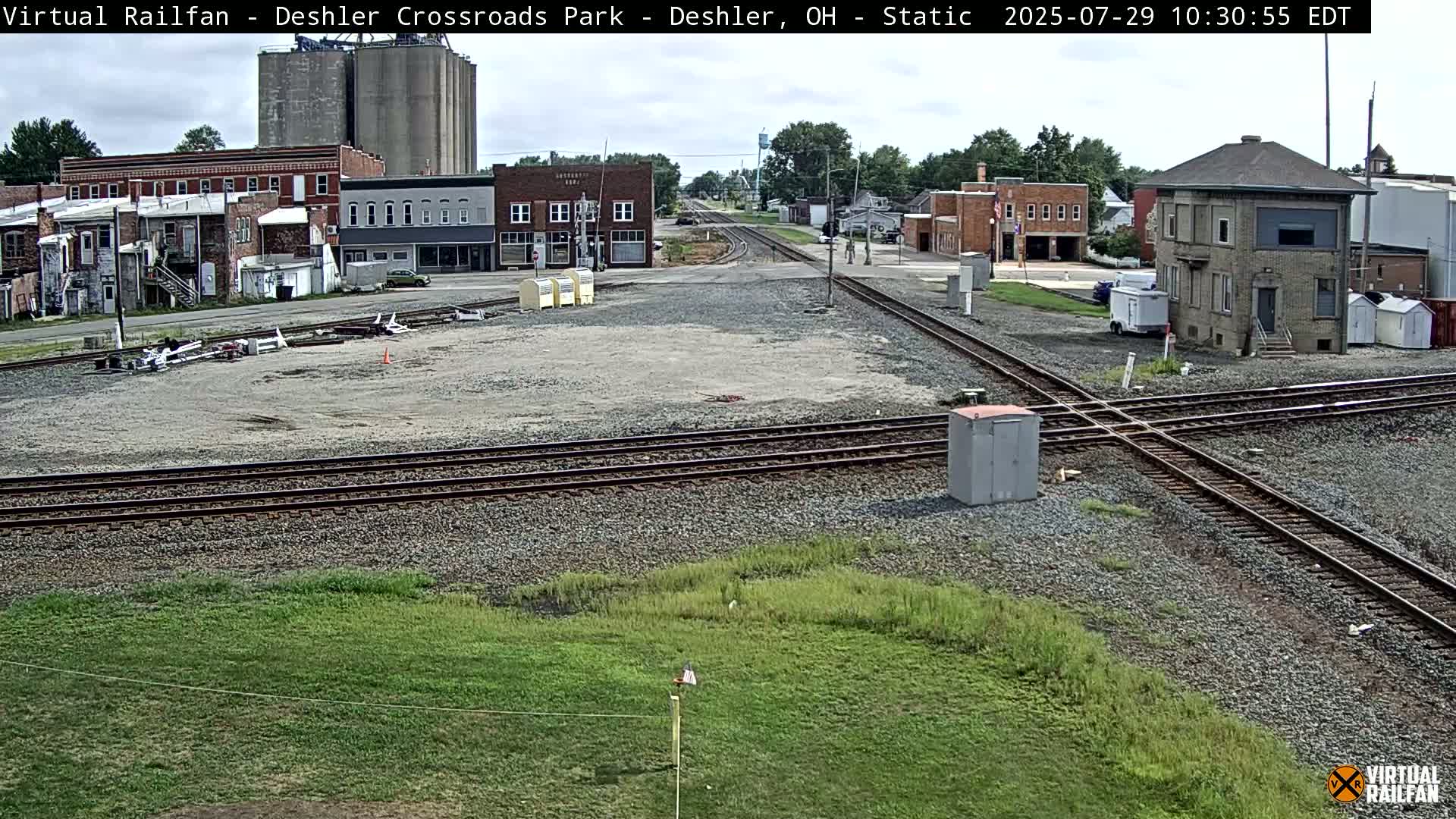 Deshler Crossroad Park Railway Junction Live Cam - Deshler, Henry, Ohio, USA