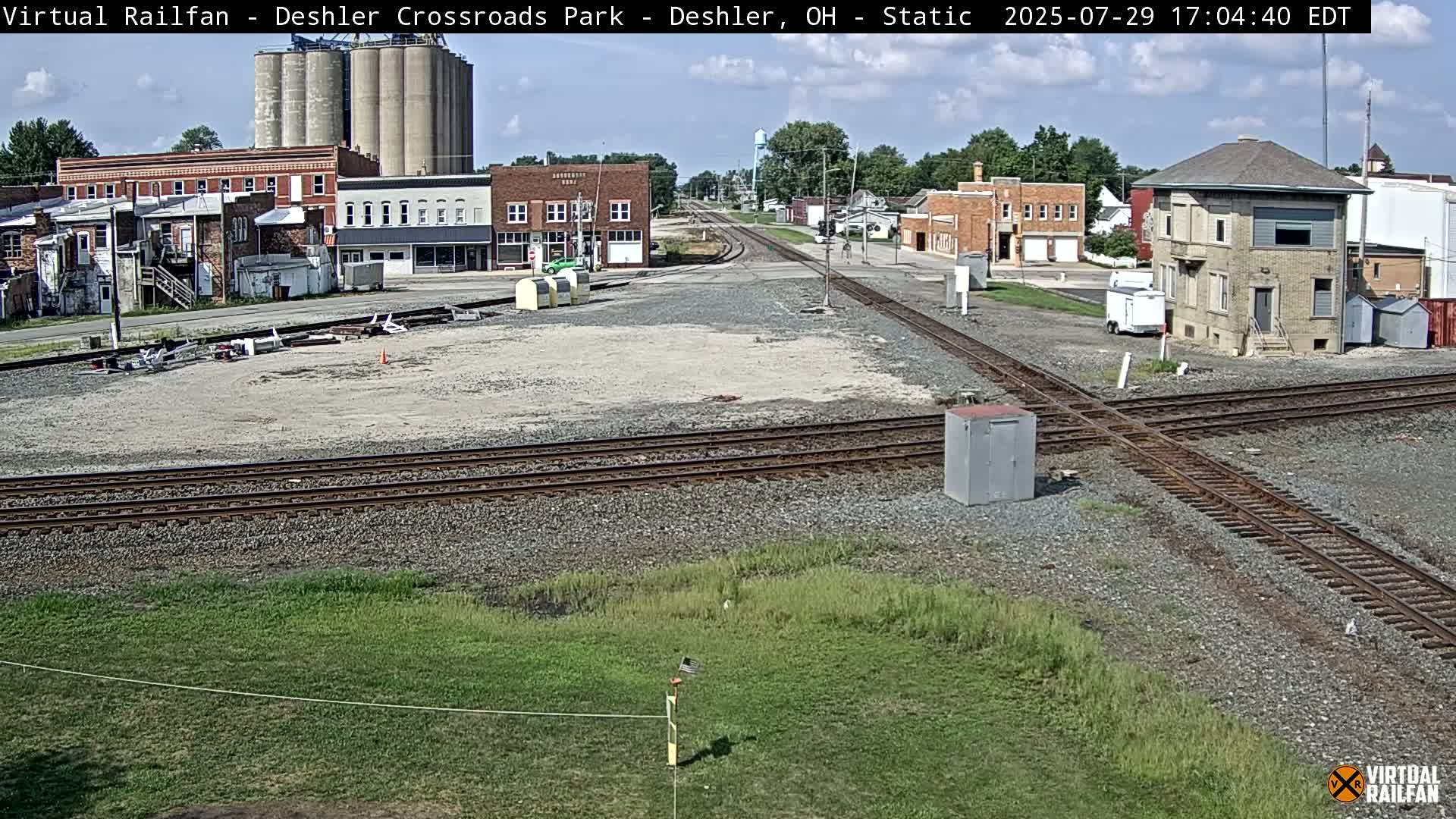 Deshler Crossroad Park Railway Junction Live Cam - Deshler, Henry, Ohio, USA