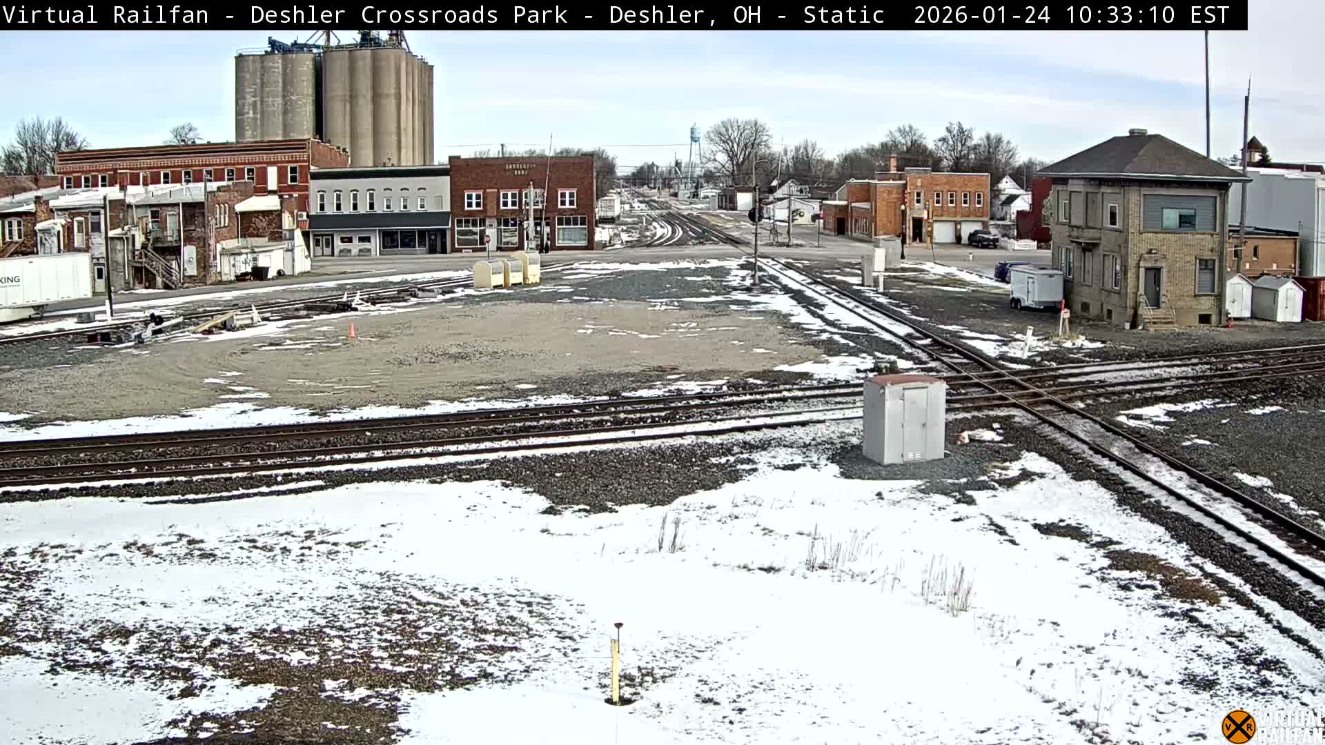 Deshler Crossroad Park Railway Junction Live Cam - Deshler, Henry, Ohio, USA