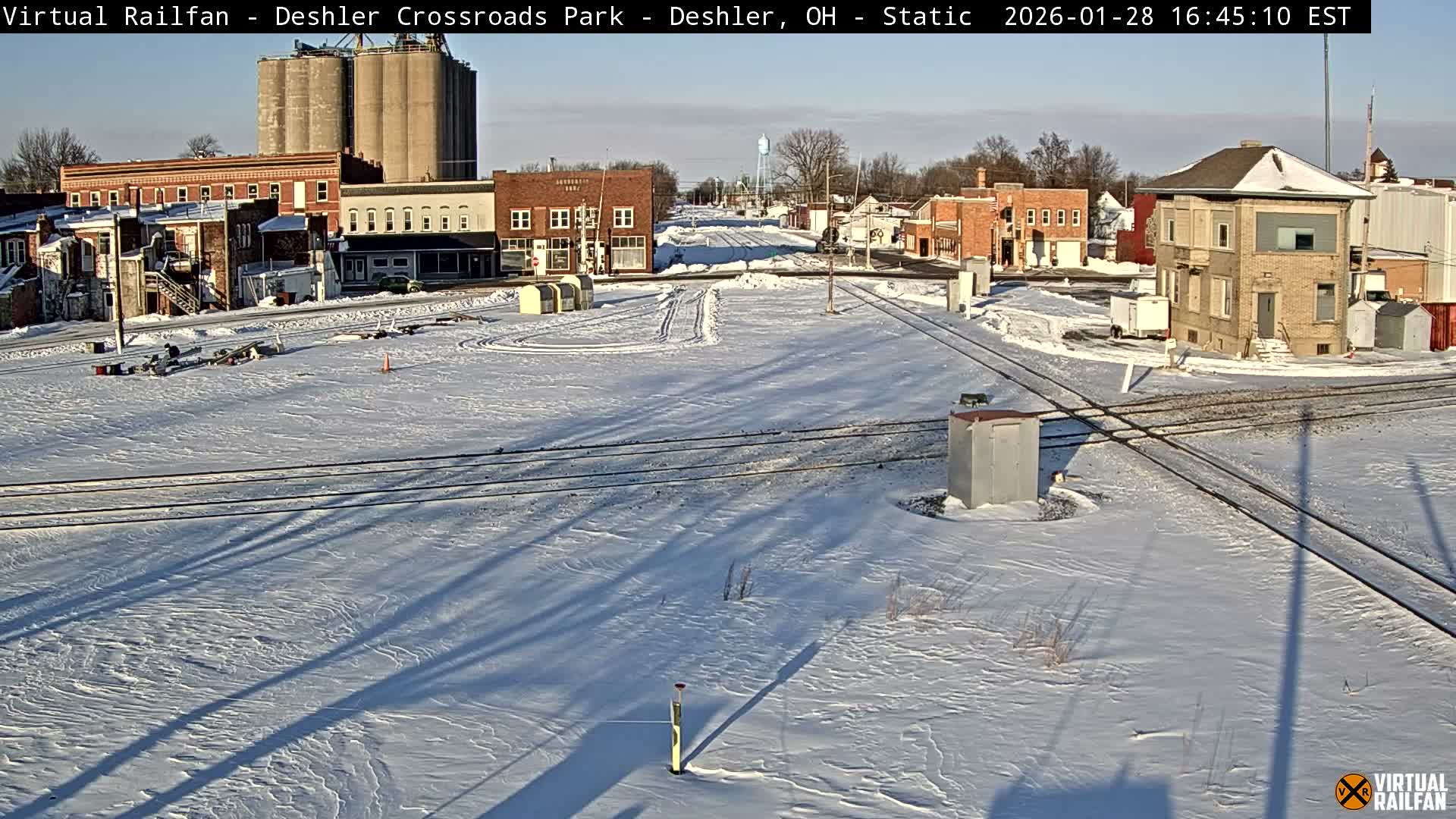 Deshler Crossroad Park Railway Junction Live Cam - Deshler, Henry, Ohio, USA