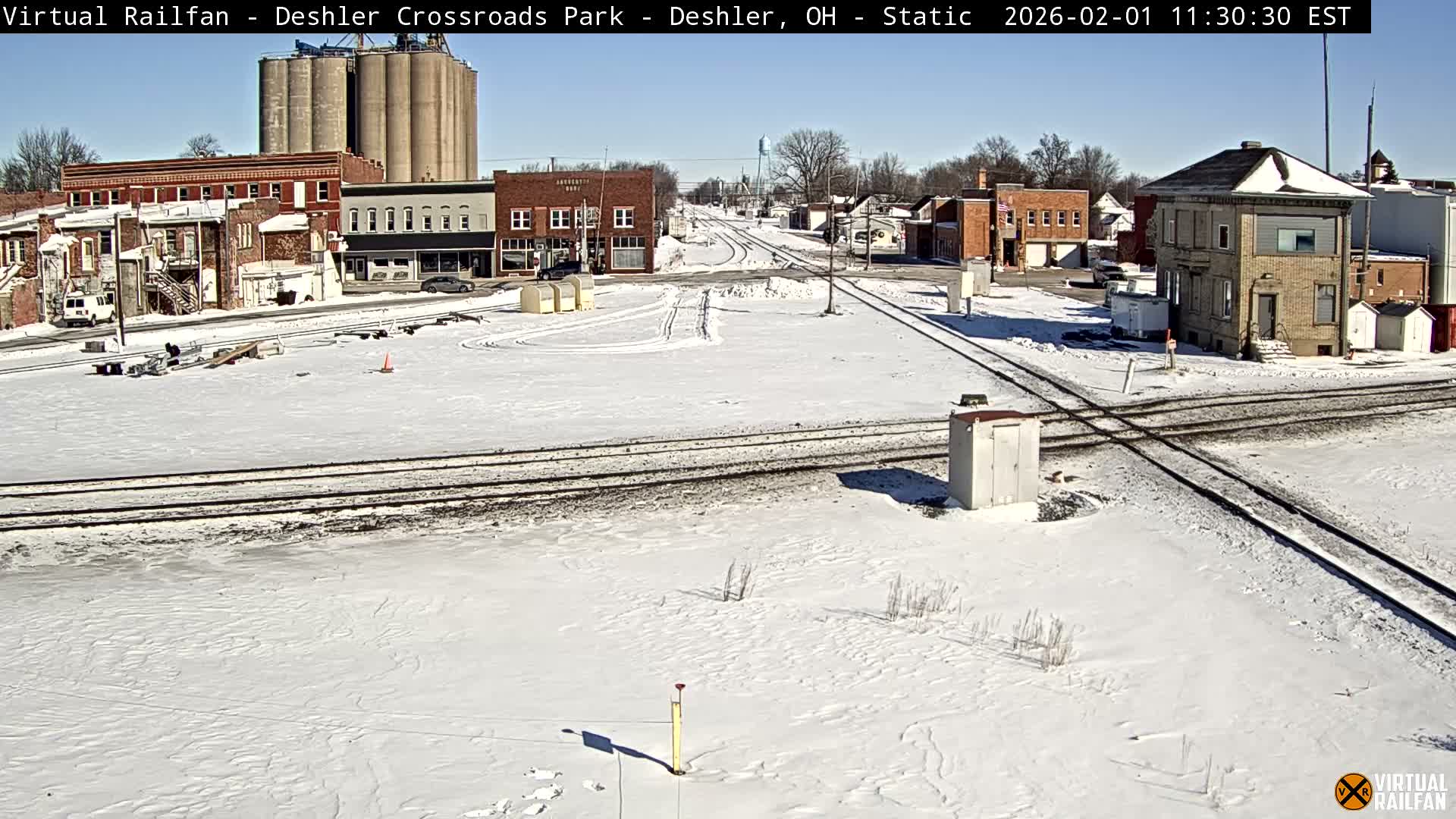 Deshler Crossroad Park Railway Junction Live Cam - Deshler, Henry, Ohio, USA