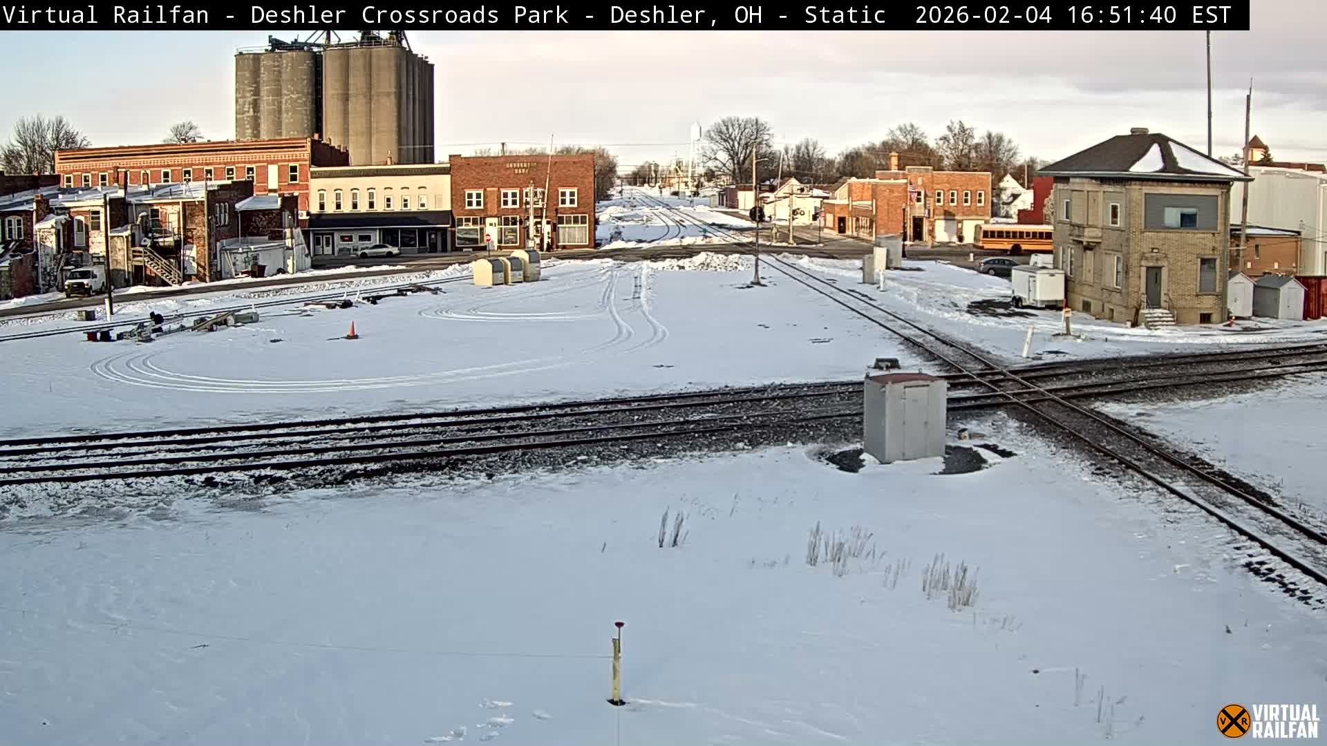 Deshler Crossroad Park Railway Junction Live Cam - Deshler, Henry, Ohio, USA