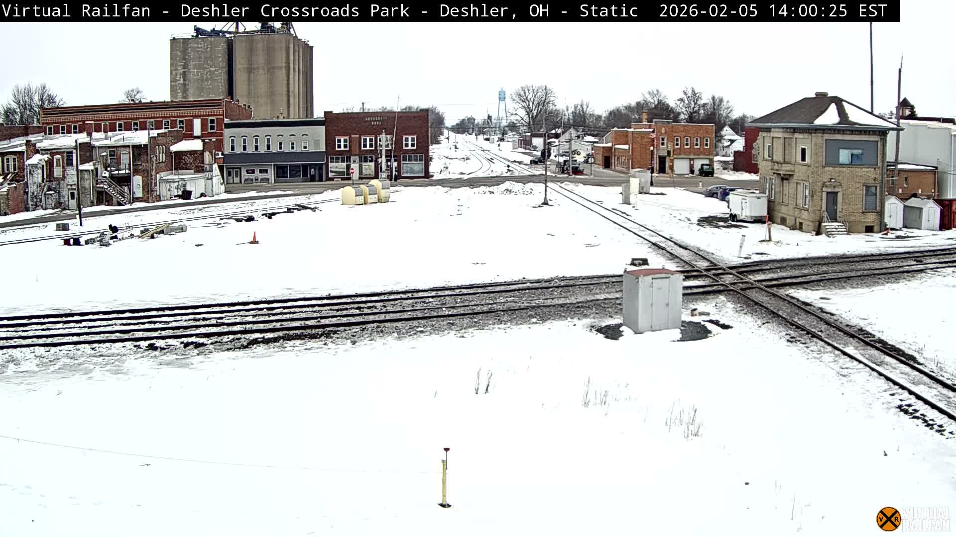 Deshler Crossroad Park Railway Junction Live Cam - Deshler, Henry, Ohio, USA