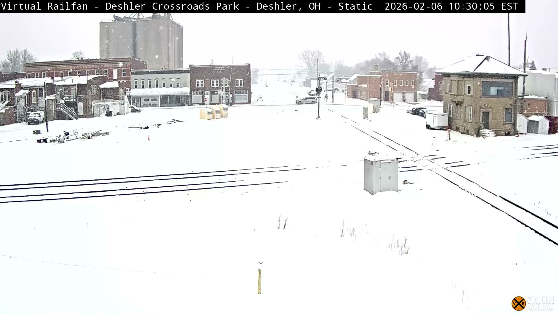 Deshler Crossroad Park Railway Junction Live Cam - Deshler, Henry, Ohio, USA
