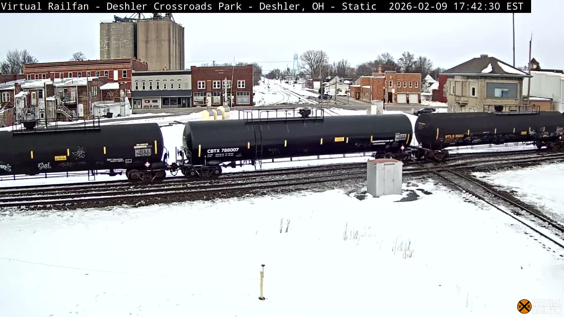 Deshler Crossroad Park Railway Junction Live Cam - Deshler, Henry, Ohio, USA