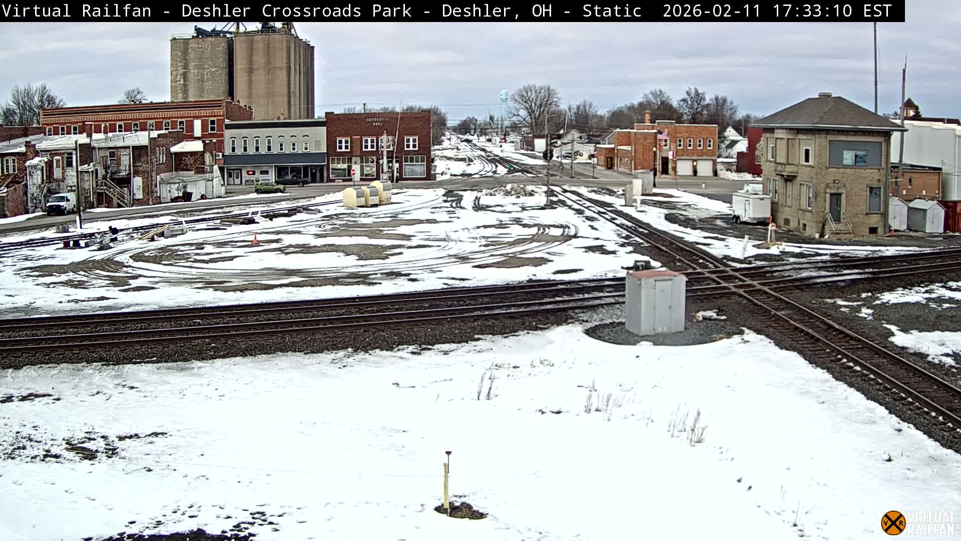 Deshler Crossroad Park Railway Junction Live Cam - Deshler, Henry, Ohio, USA