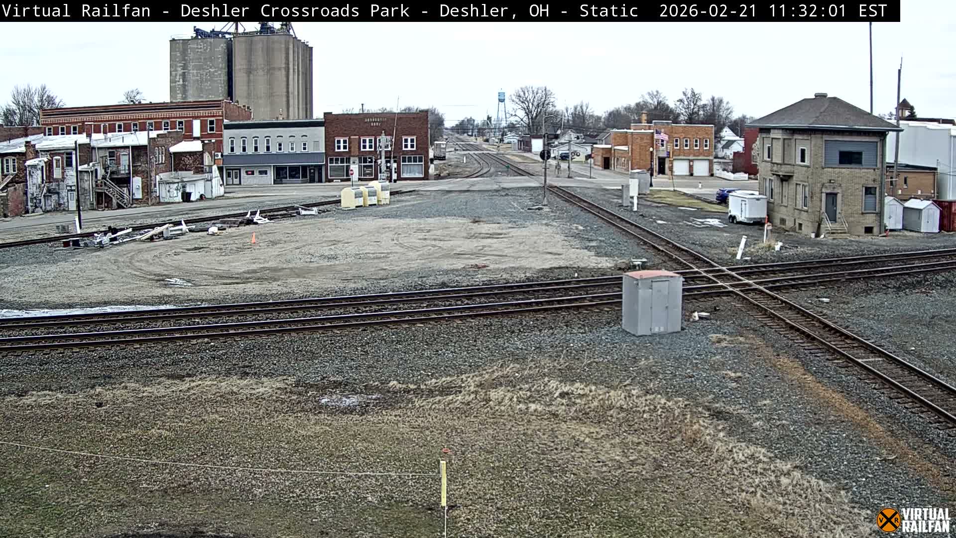 Deshler Crossroad Park Railway Junction Live Cam - Deshler, Henry, Ohio, USA