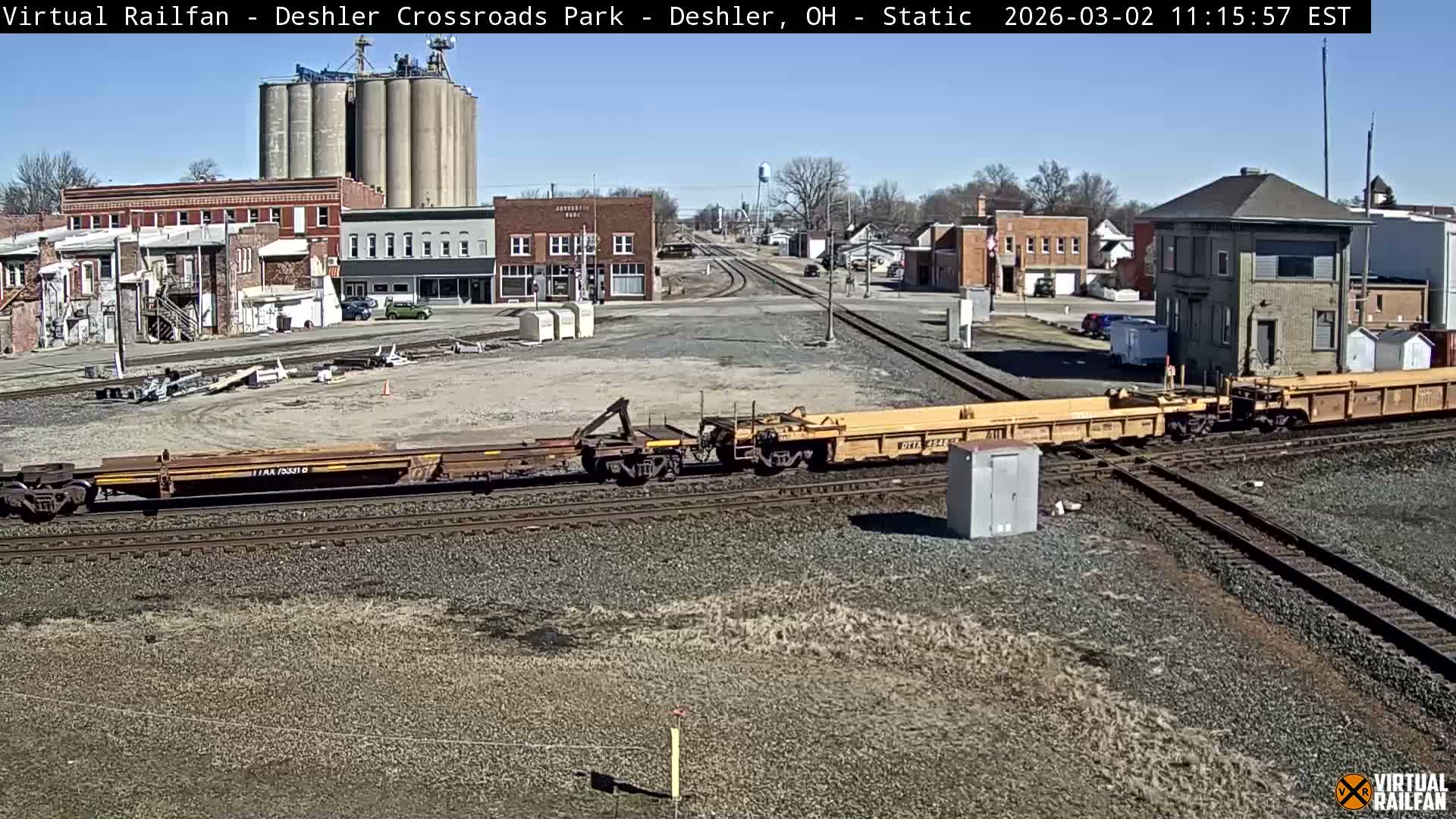 Deshler Crossroad Park Railway Junction Live Cam - Deshler, Henry, Ohio, USA