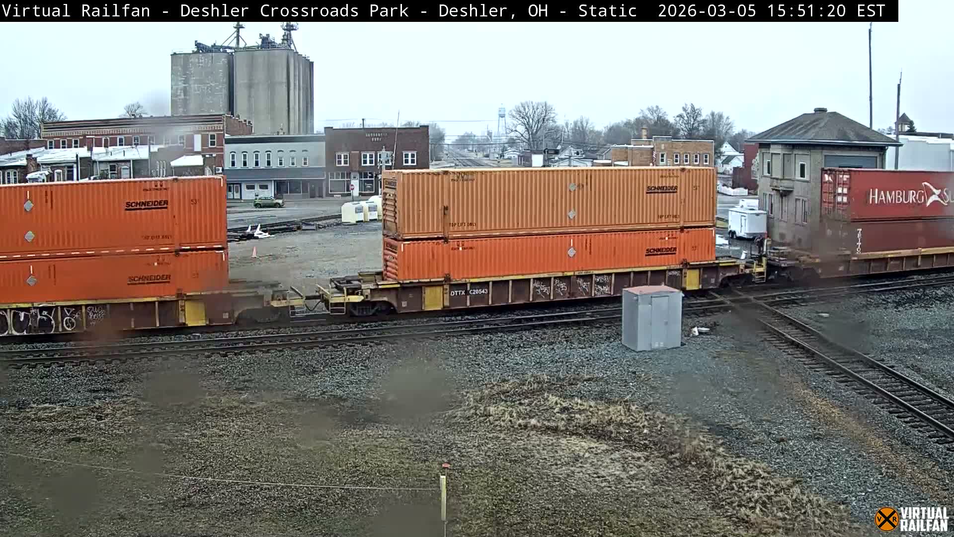 Deshler Crossroad Park Railway Junction Live Cam - Deshler, Henry, Ohio, USA