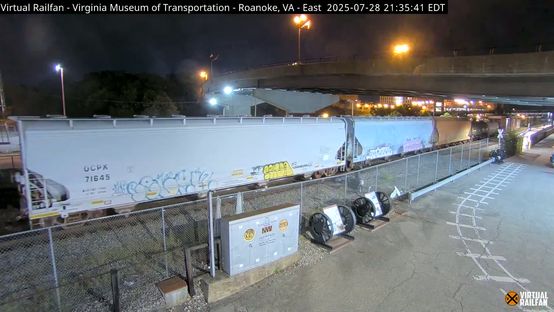 Roanoke (Static) Railway from Virginia Museum of Transportation Live Cam - Roanoke, Virginia, USA 