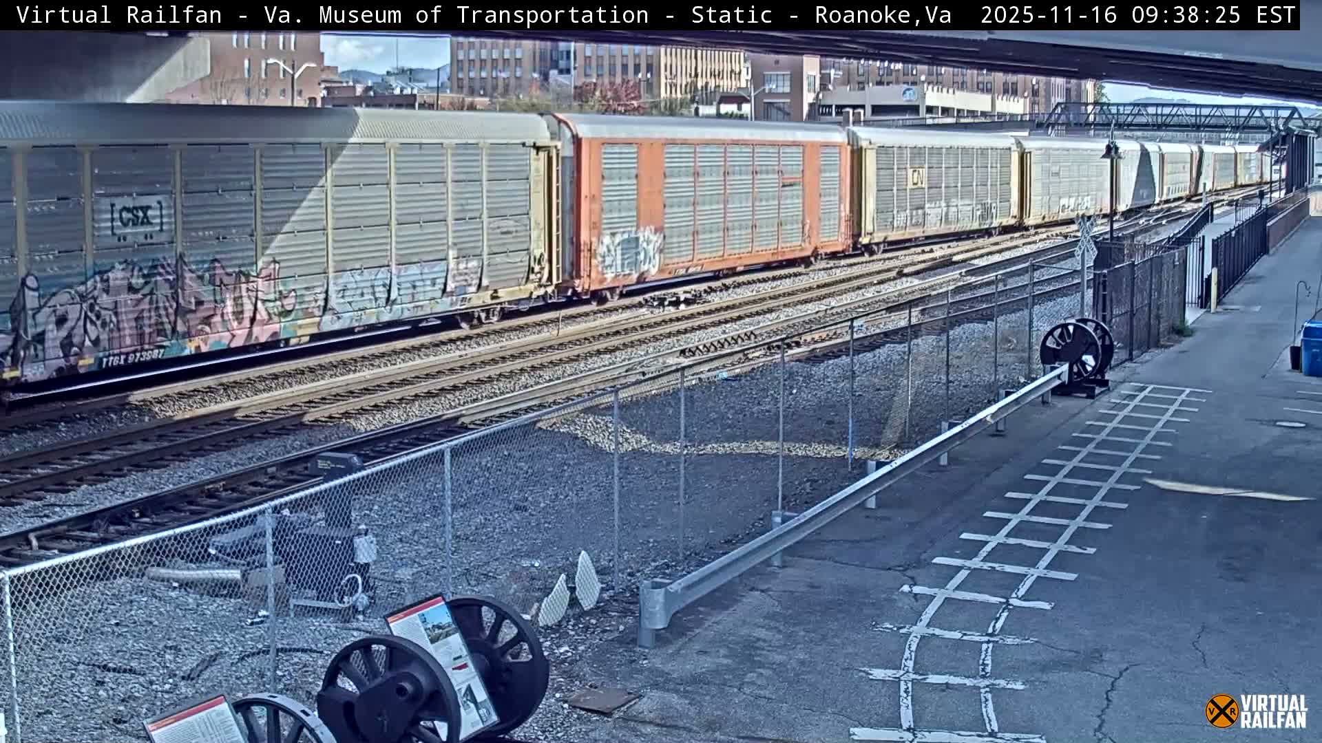 Roanoke (Static) Railway from Virginia Museum of Transportation Live Cam - Roanoke, Virginia, USA 