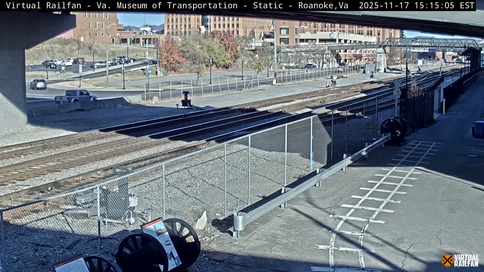 Roanoke (Static) Railway from Virginia Museum of Transportation Live Cam - Roanoke, Virginia, USA 