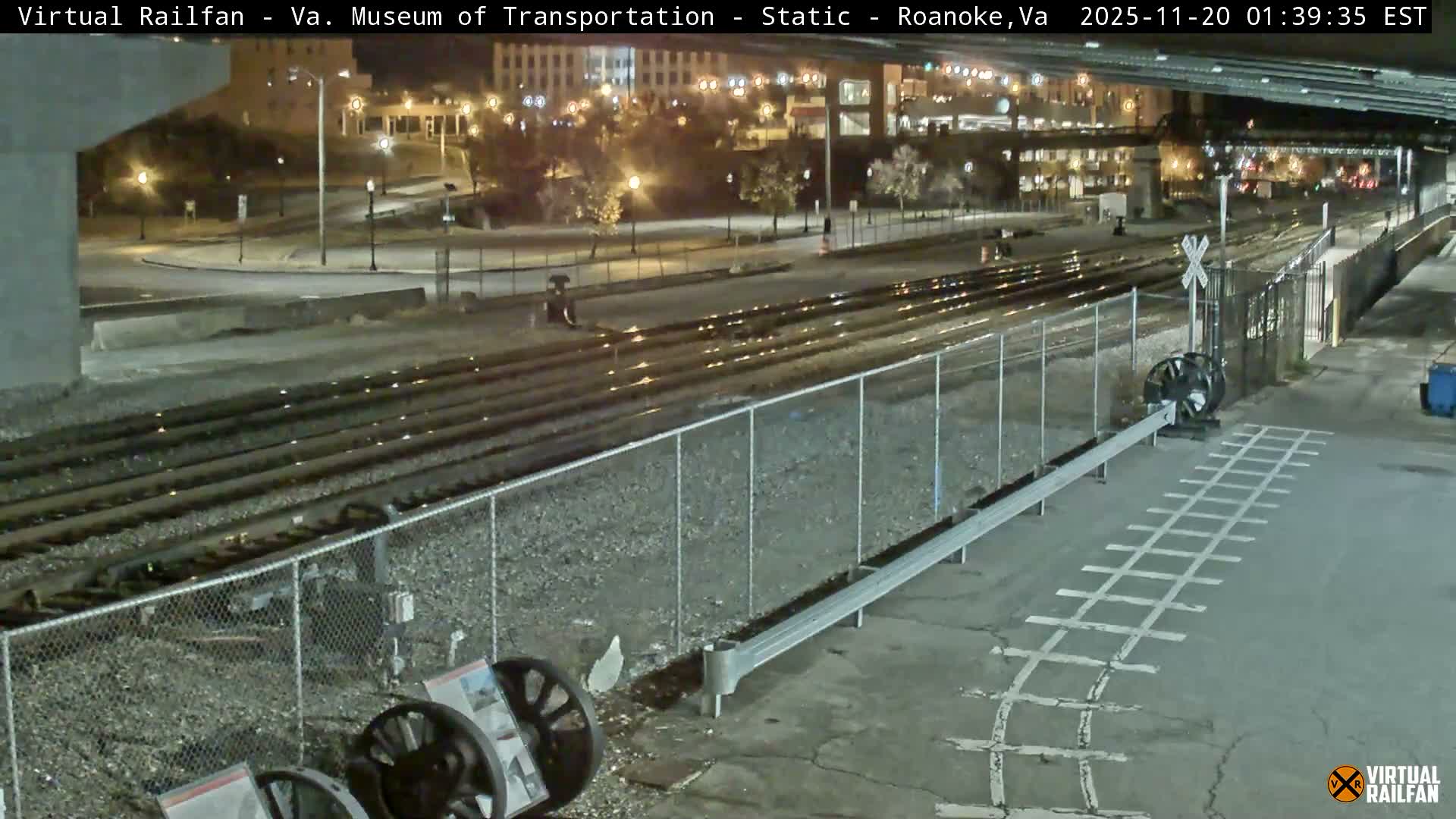 Roanoke (Static) Railway from Virginia Museum of Transportation Live Cam - Roanoke, Virginia, USA 