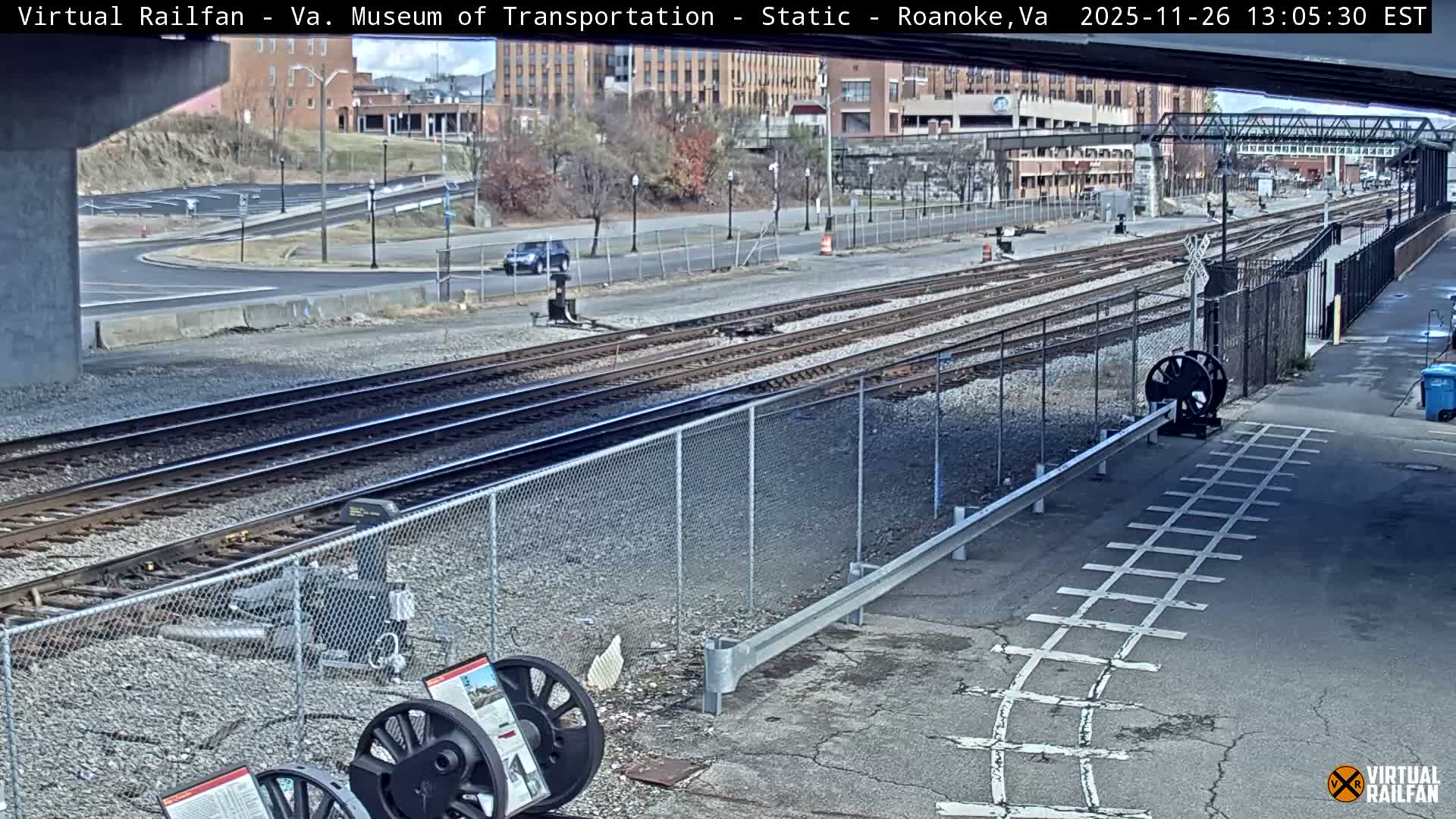 Roanoke (Static) Railway from Virginia Museum of Transportation Live Cam - Roanoke, Virginia, USA 