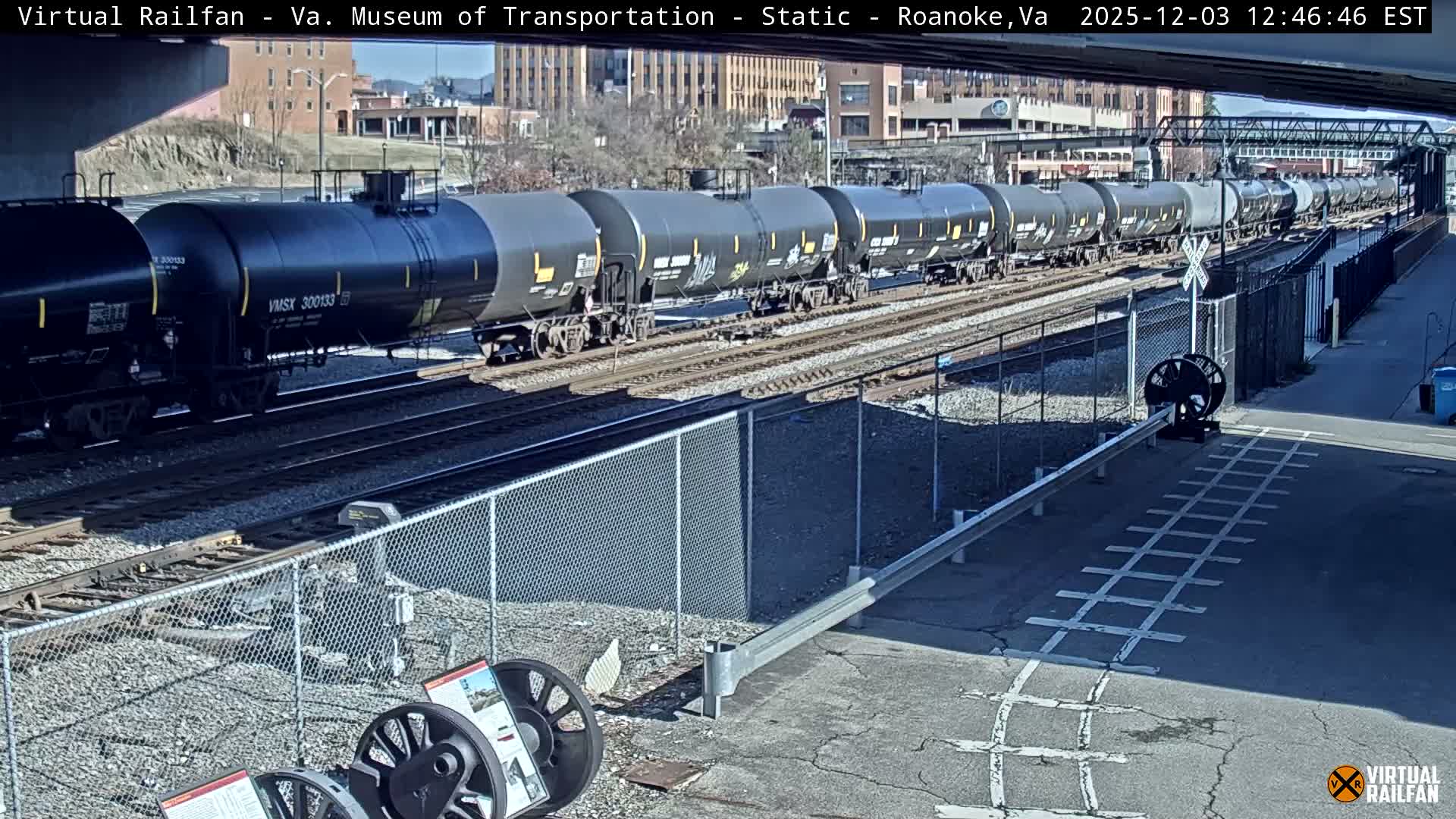 Roanoke (Static) Railway from Virginia Museum of Transportation Live Cam - Roanoke, Virginia, USA 