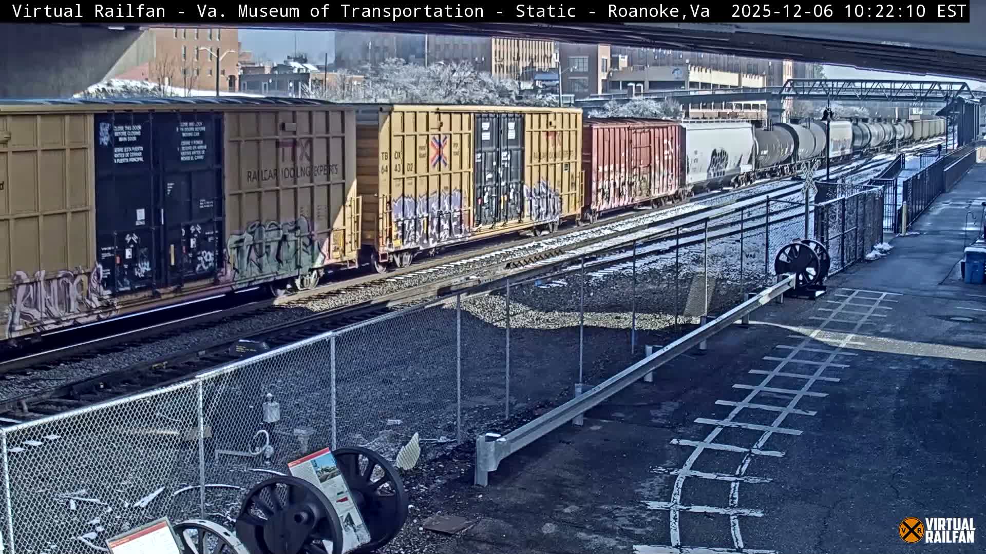 Roanoke (Static) Railway from Virginia Museum of Transportation Live Cam - Roanoke, Virginia, USA 