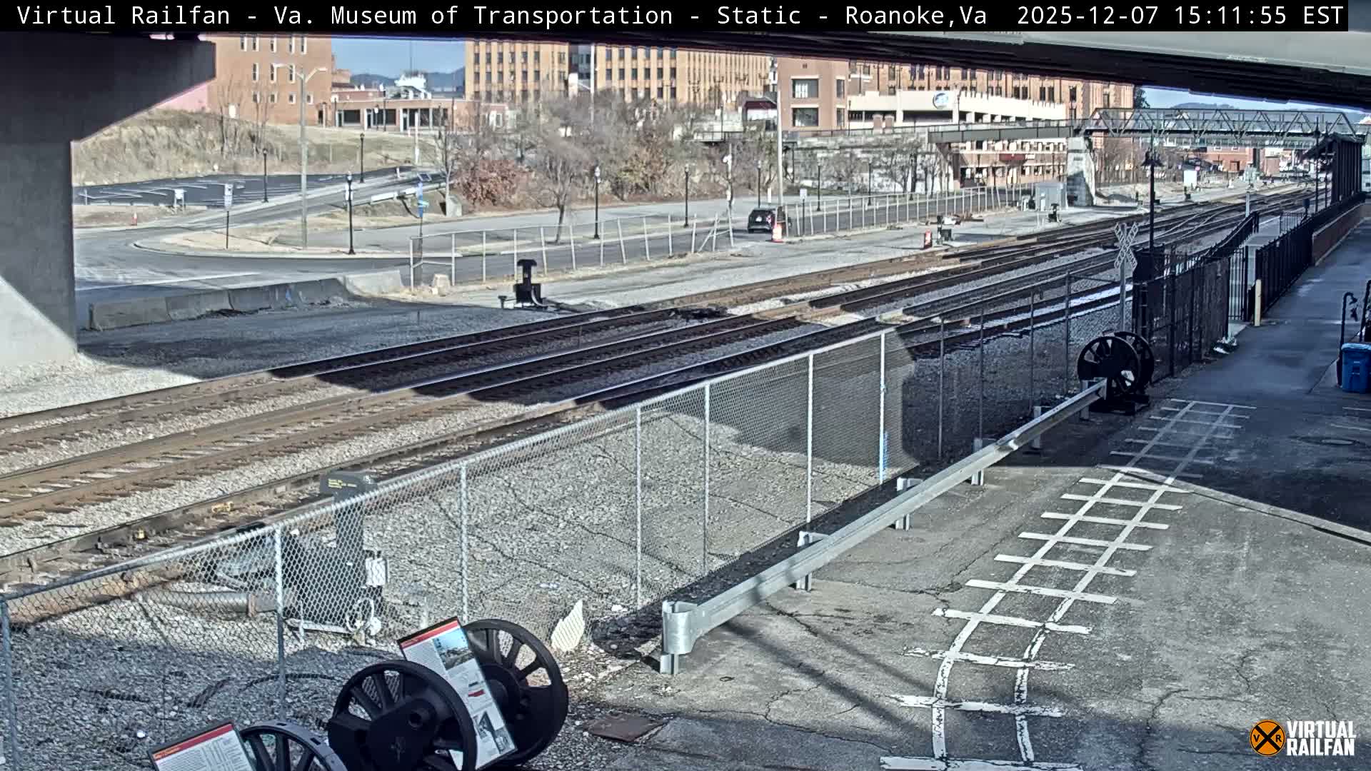 Roanoke (Static) Railway from Virginia Museum of Transportation Live Cam - Roanoke, Virginia, USA 