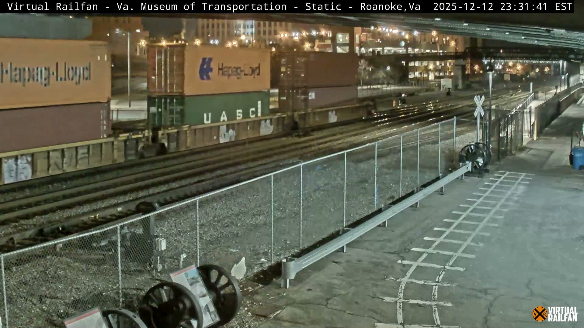Roanoke (Static) Railway from Virginia Museum of Transportation Live Cam - Roanoke, Virginia, USA 