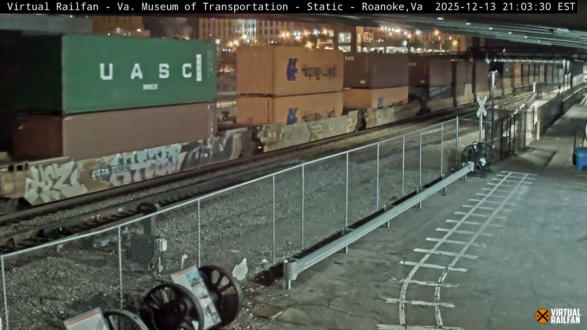 Roanoke (Static) Railway from Virginia Museum of Transportation Live Cam - Roanoke, Virginia, USA 