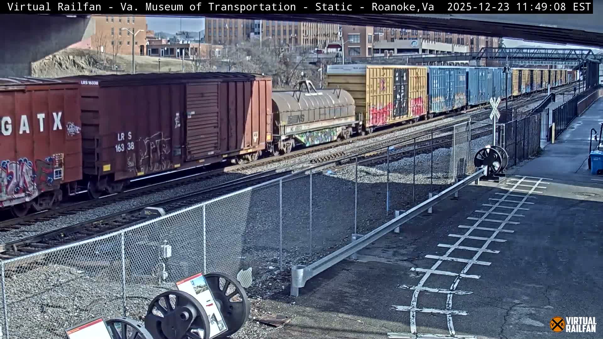 Roanoke (Static) Railway from Virginia Museum of Transportation Live Cam - Roanoke, Virginia, USA 