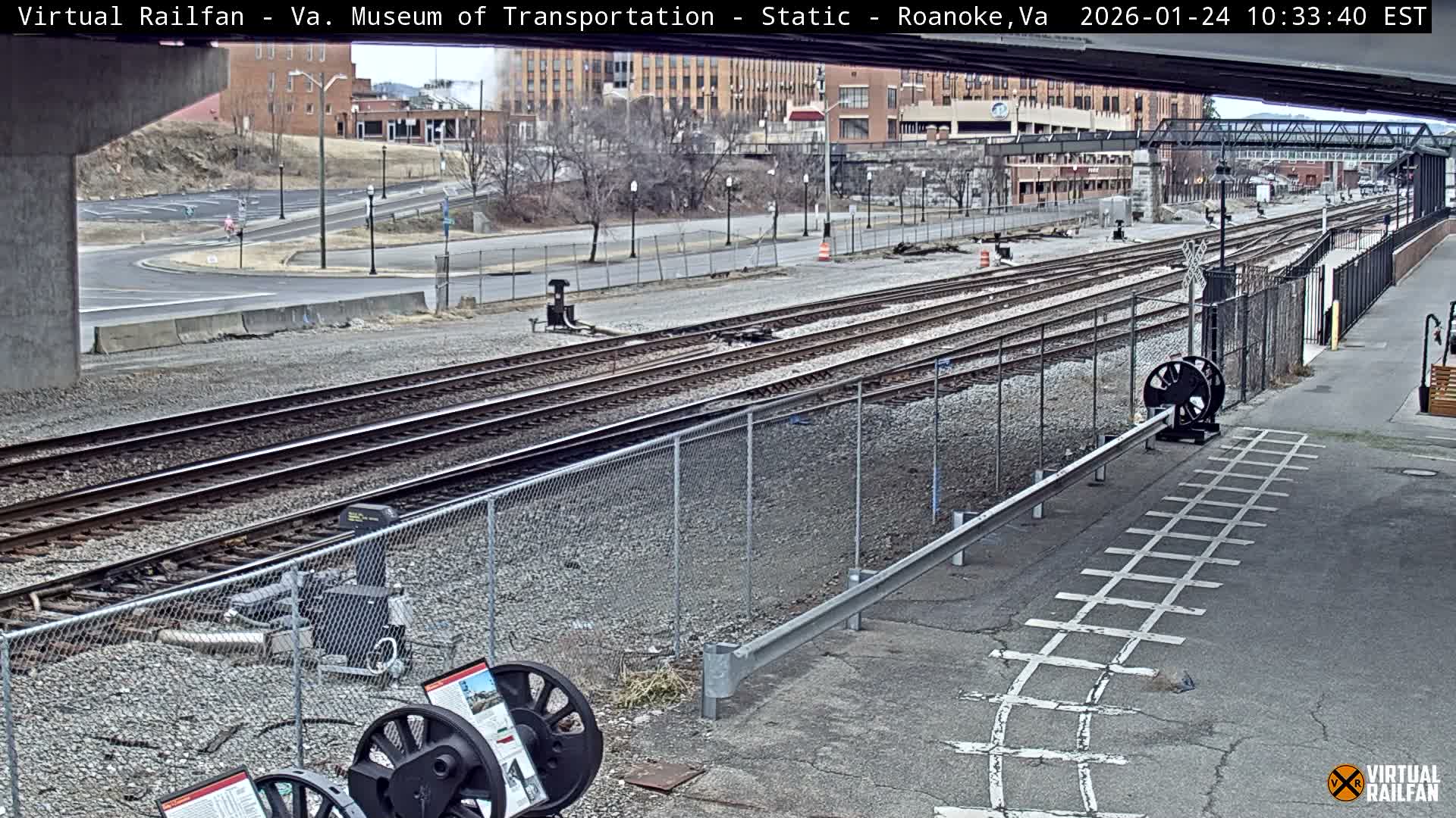 Roanoke (Static) Railway from Virginia Museum of Transportation Live Cam - Roanoke, Virginia, USA 