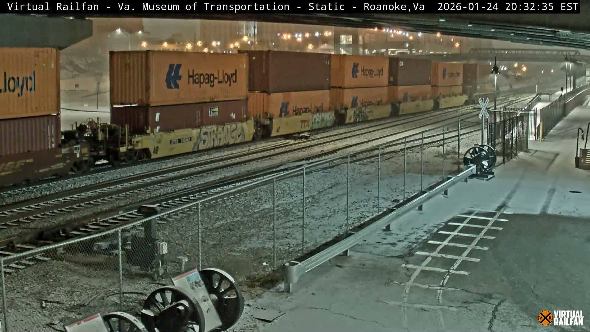Roanoke (Static) Railway from Virginia Museum of Transportation Live Cam - Roanoke, Virginia, USA 