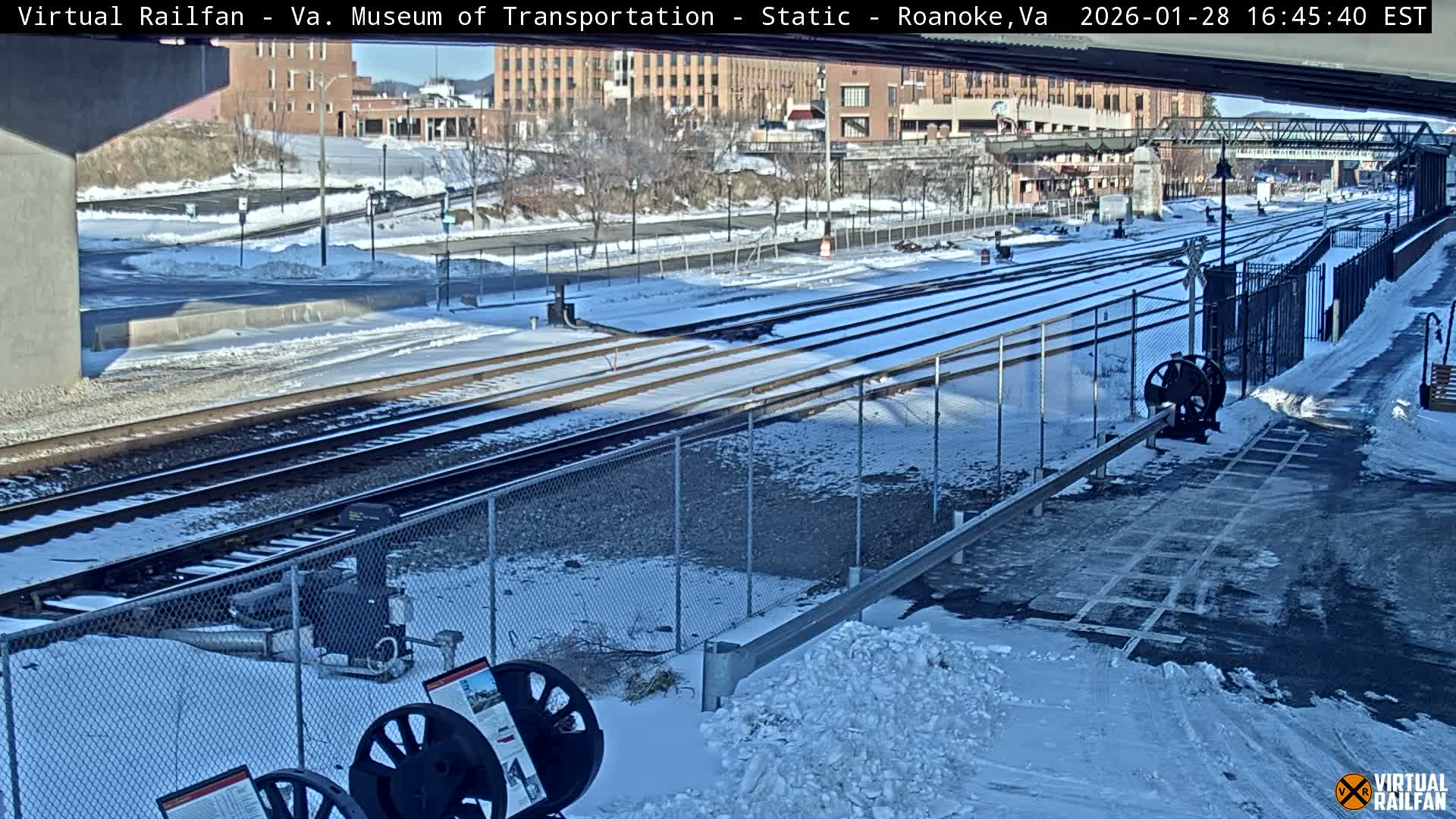 Roanoke (Static) Railway from Virginia Museum of Transportation Live Cam - Roanoke, Virginia, USA 