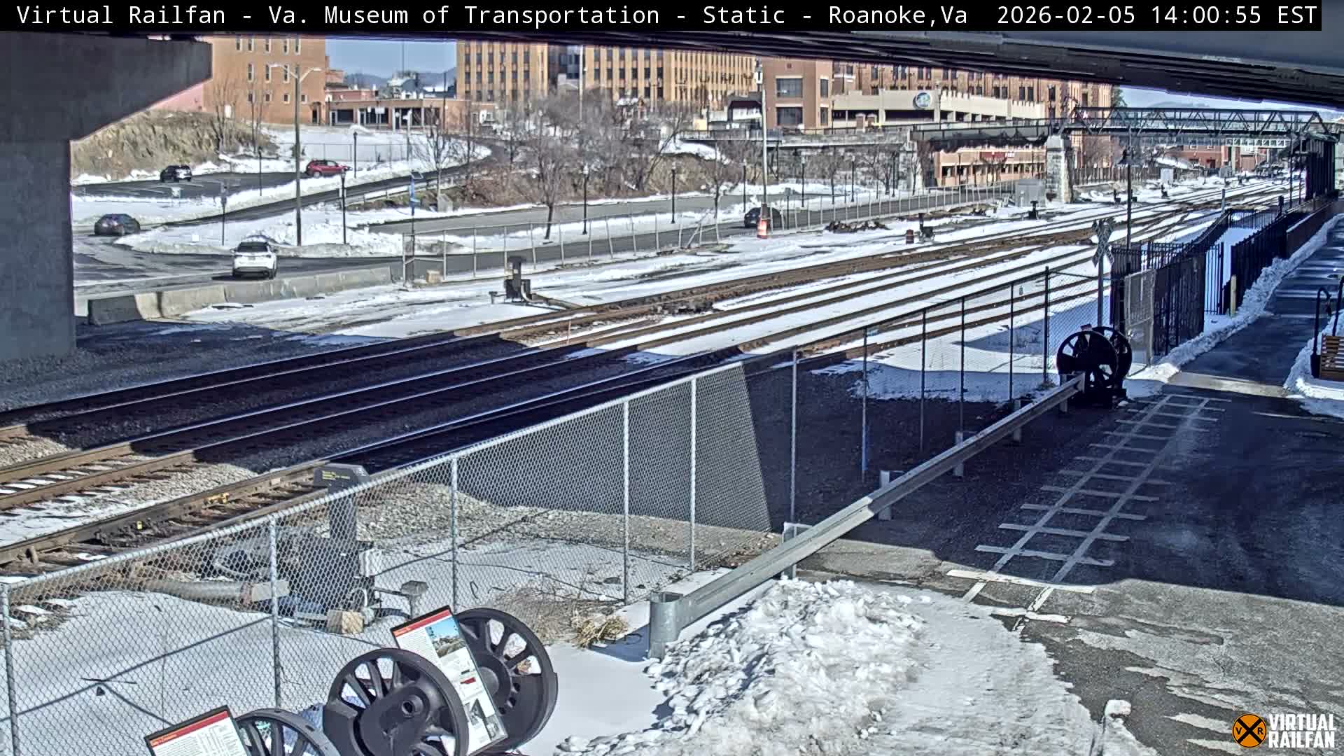 Roanoke (Static) Railway from Virginia Museum of Transportation Live Cam - Roanoke, Virginia, USA 