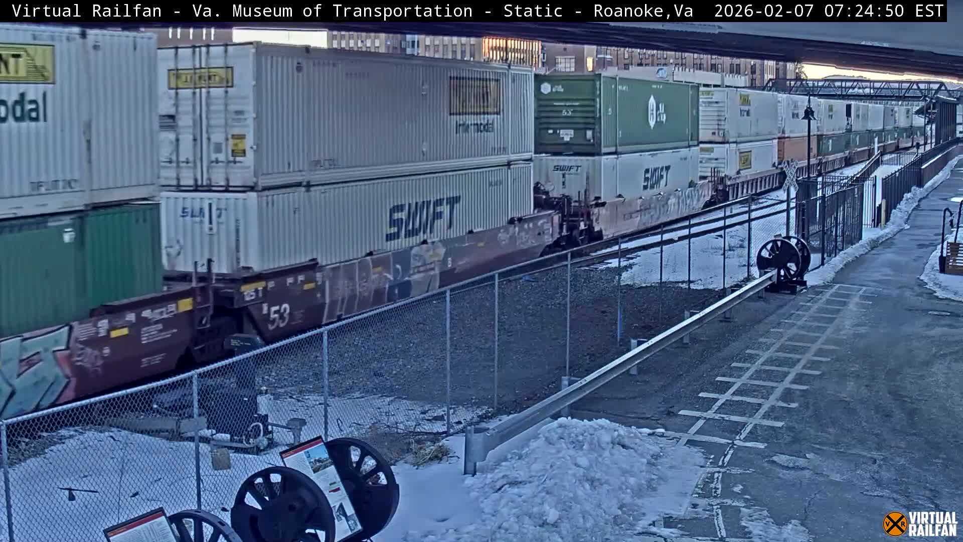 Roanoke (Static) Railway from Virginia Museum of Transportation Live Cam - Roanoke, Virginia, USA 