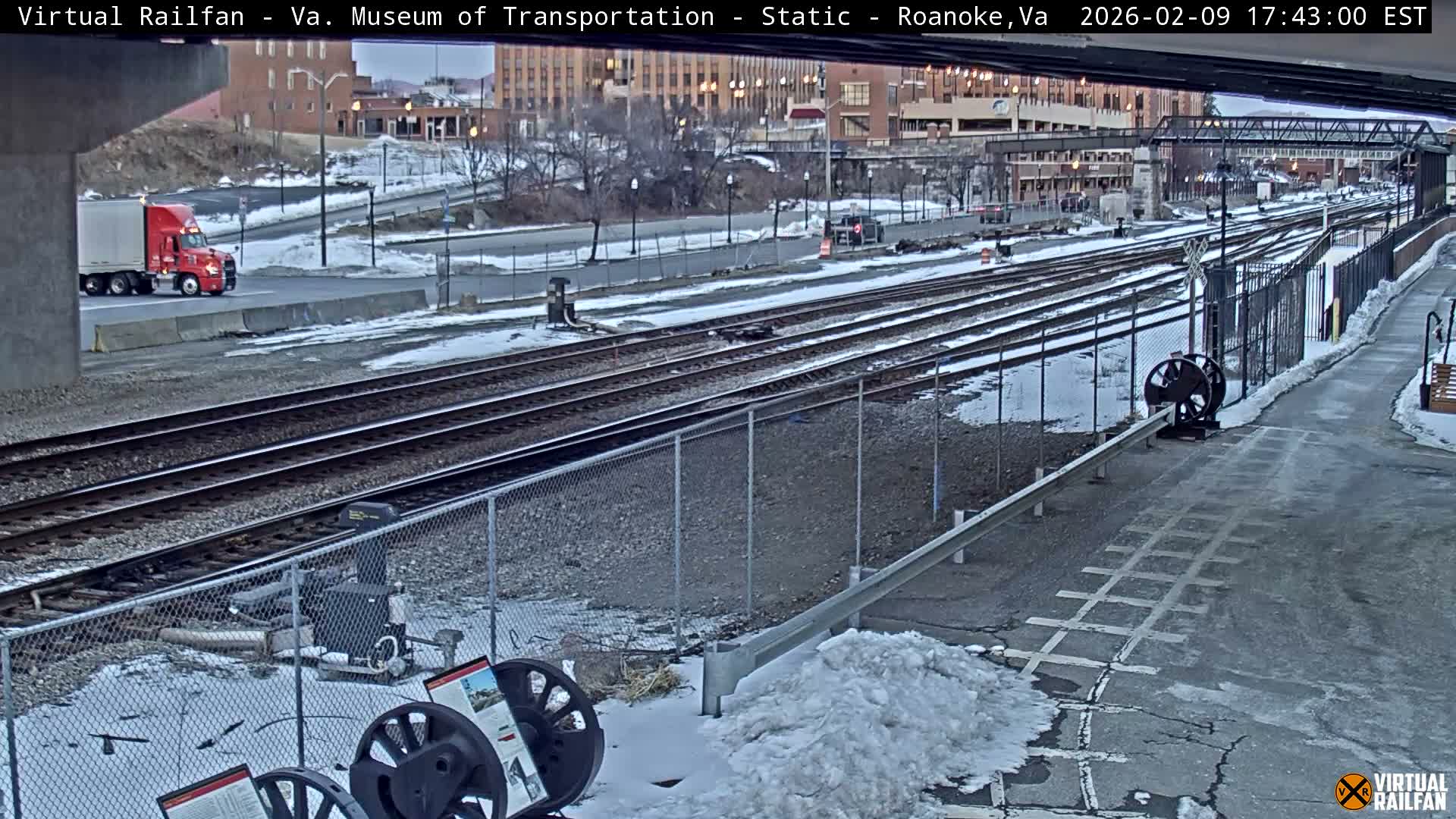 Roanoke (Static) Railway from Virginia Museum of Transportation Live Cam - Roanoke, Virginia, USA 