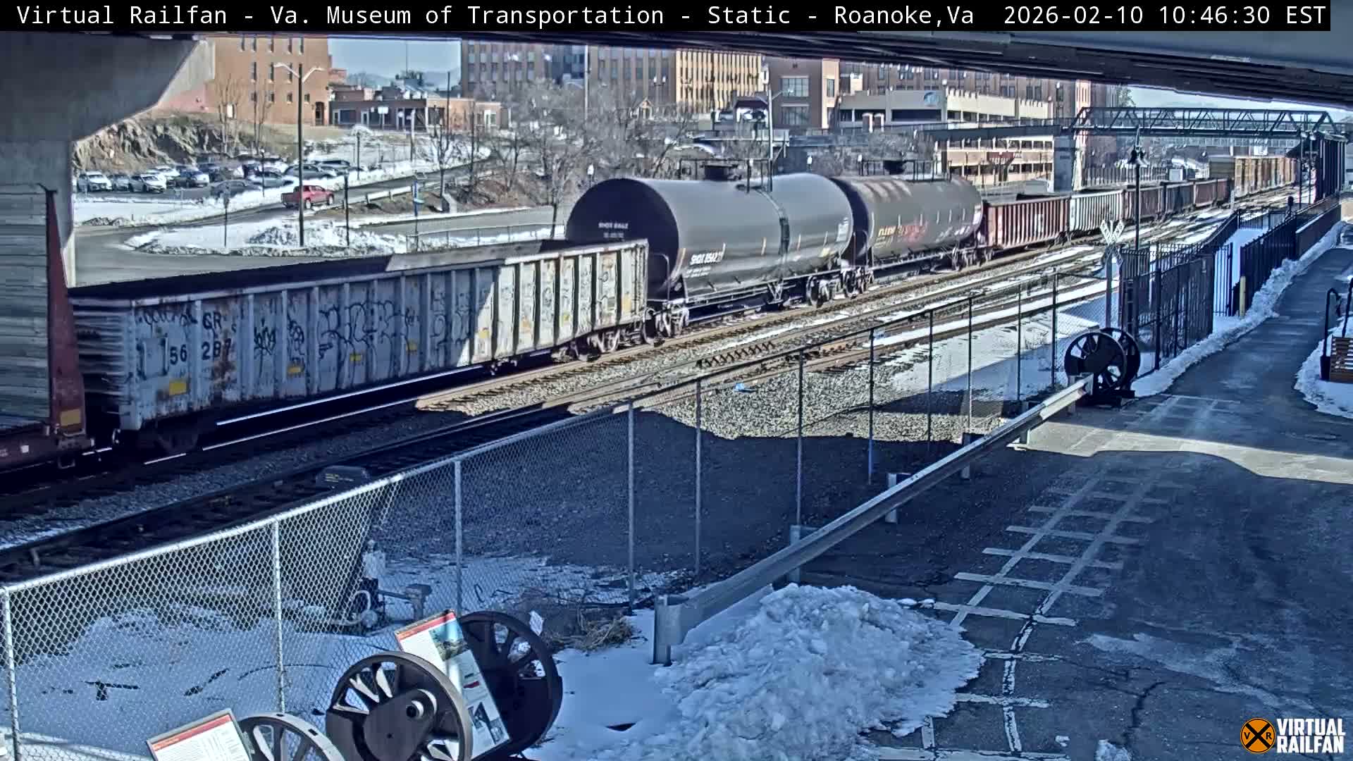 Roanoke (Static) Railway from Virginia Museum of Transportation Live Cam - Roanoke, Virginia, USA 