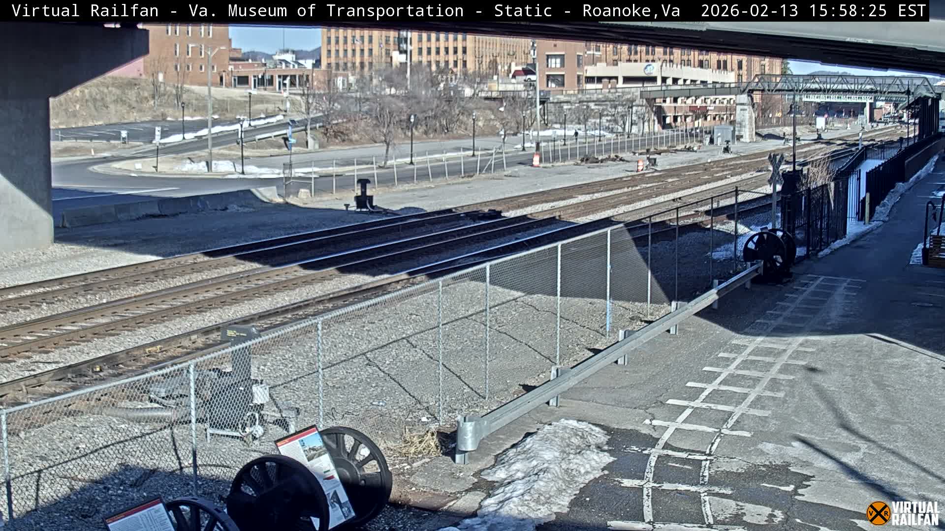 Roanoke (Static) Railway from Virginia Museum of Transportation Live Cam - Roanoke, Virginia, USA 