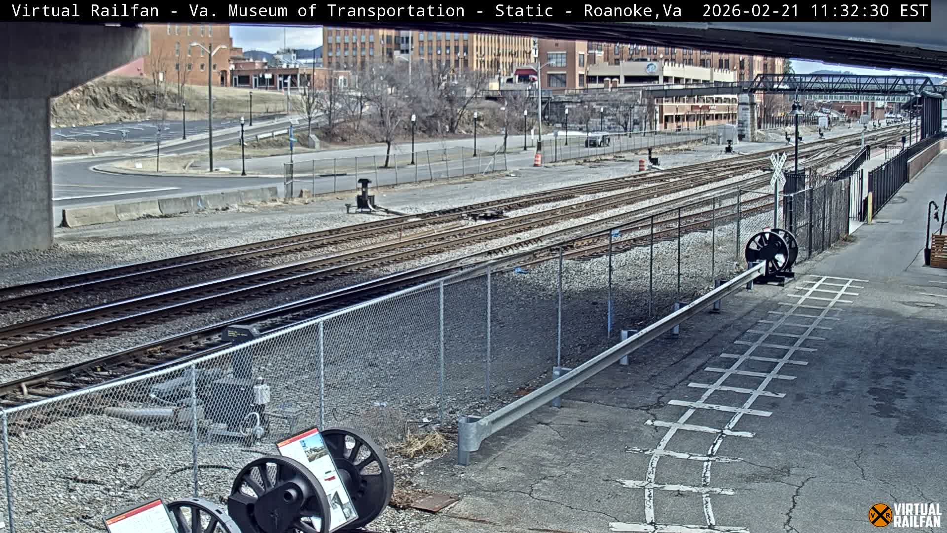 Roanoke (Static) Railway from Virginia Museum of Transportation Live Cam - Roanoke, Virginia, USA 