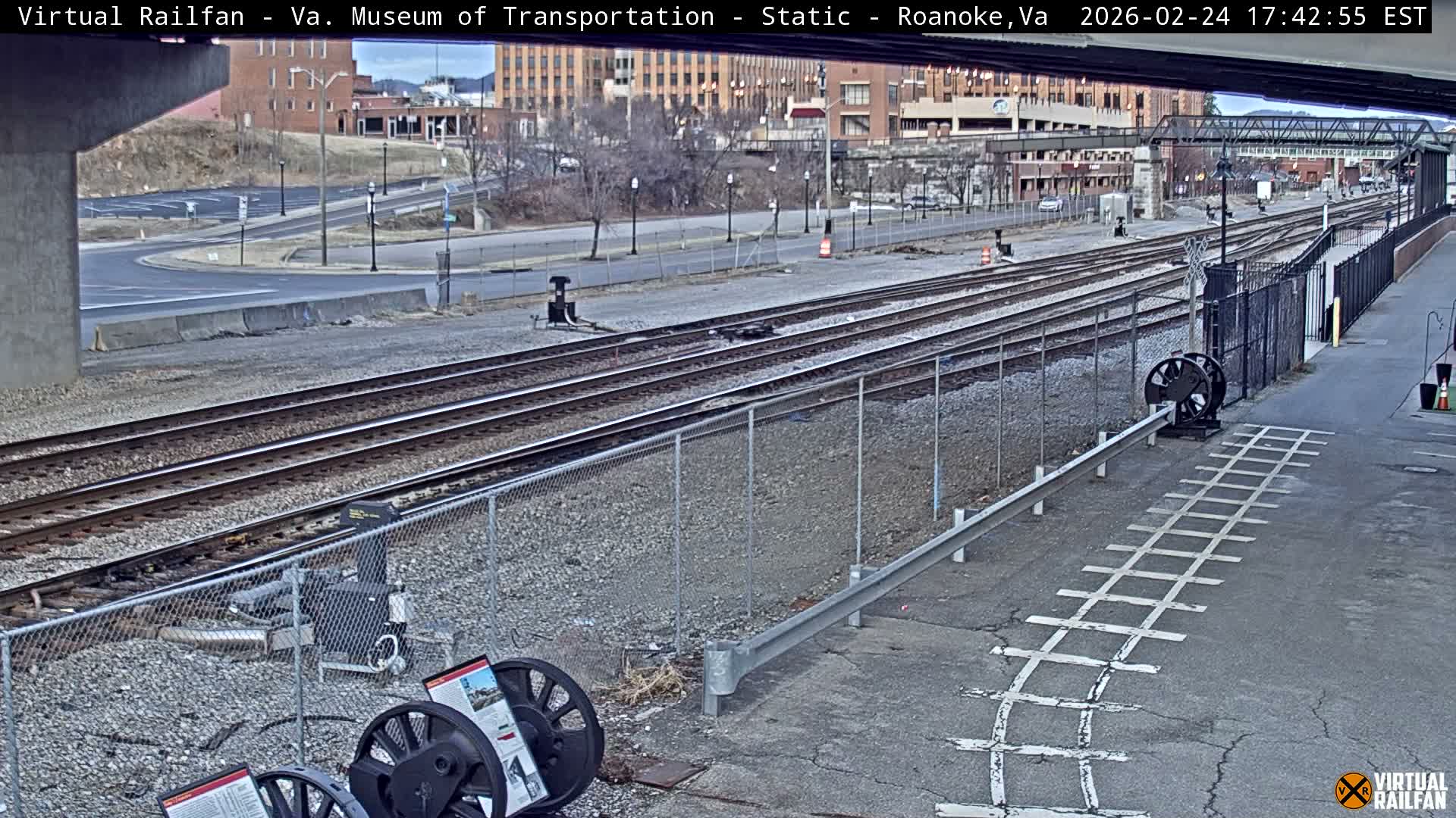 Roanoke (Static) Railway from Virginia Museum of Transportation Live Cam - Roanoke, Virginia, USA 