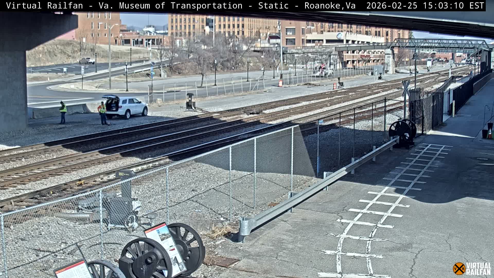 Roanoke (Static) Railway from Virginia Museum of Transportation Live Cam - Roanoke, Virginia, USA 