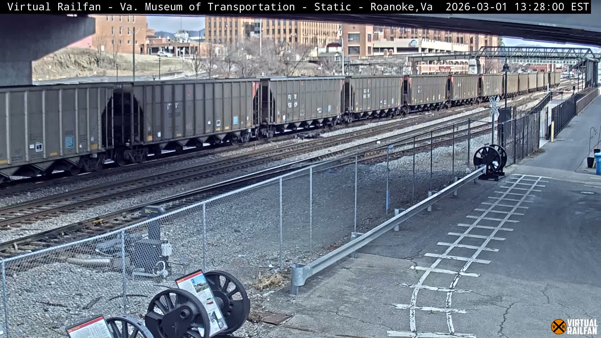 Roanoke (Static) Railway from Virginia Museum of Transportation Live Cam - Roanoke, Virginia, USA 
