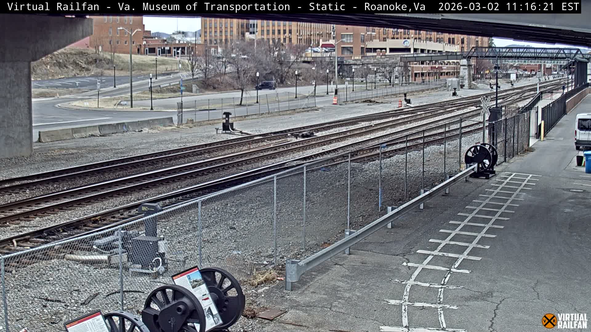 Roanoke (Static) Railway from Virginia Museum of Transportation Live Cam - Roanoke, Virginia, USA 