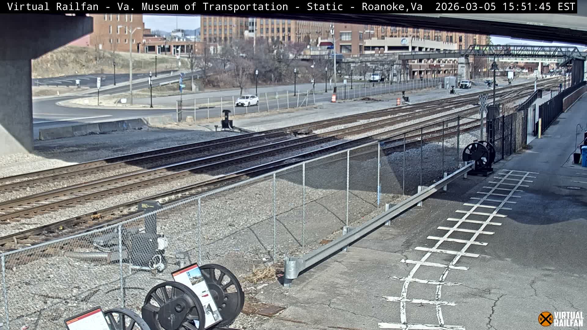 Roanoke (Static) Railway from Virginia Museum of Transportation Live Cam - Roanoke, Virginia, USA 