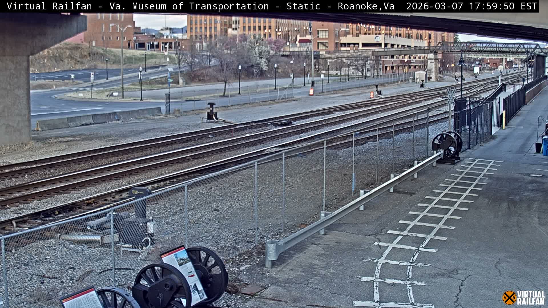 Roanoke (Static) Railway from Virginia Museum of Transportation Live Cam - Roanoke, Virginia, USA 