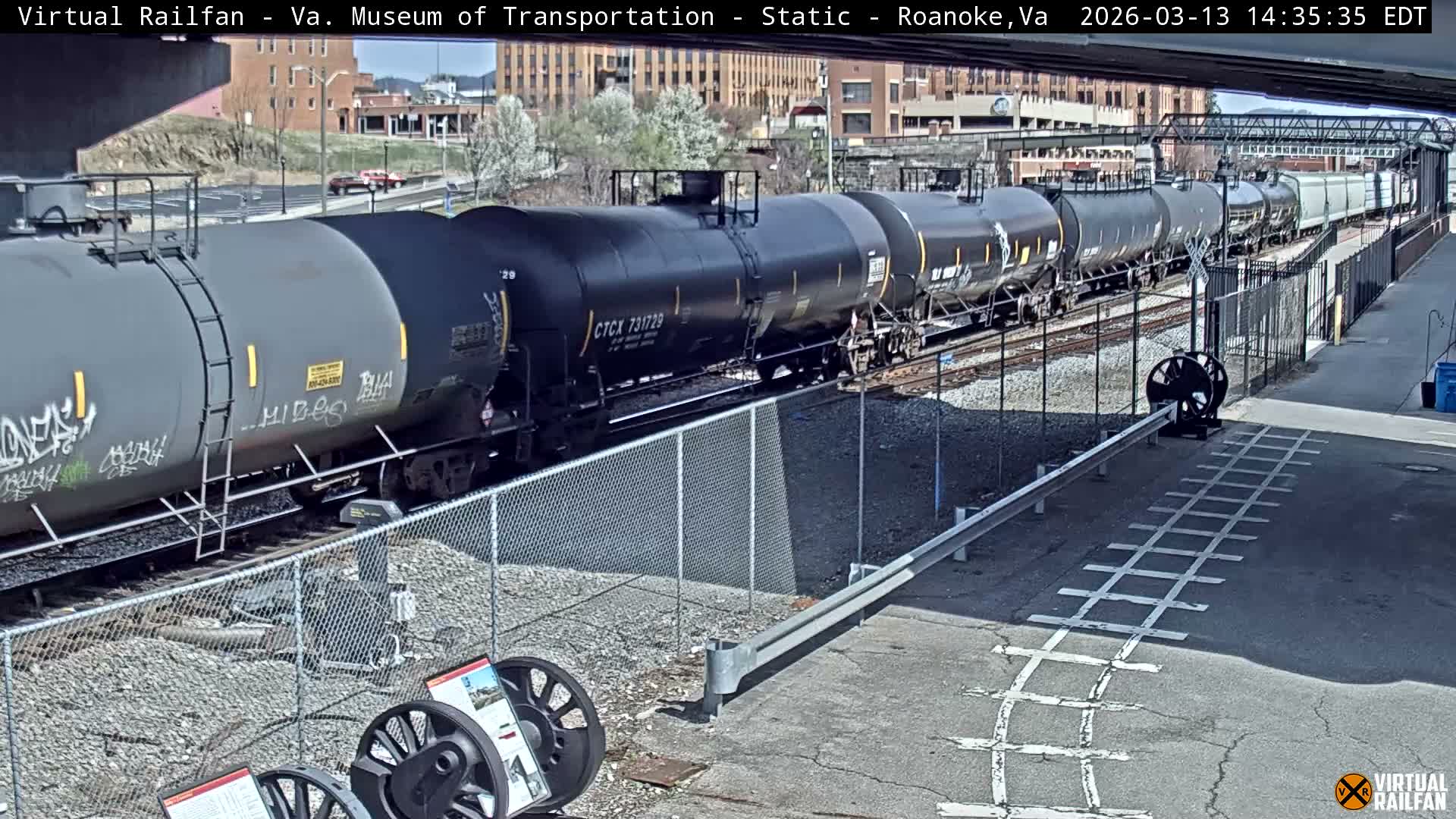 Roanoke (Static) Railway from Virginia Museum of Transportation Live Cam - Roanoke, Virginia, USA 