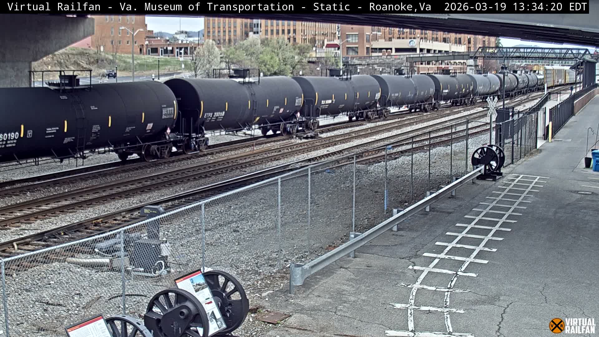 Roanoke (Static) Railway from Virginia Museum of Transportation Live Cam - Roanoke, Virginia, USA 