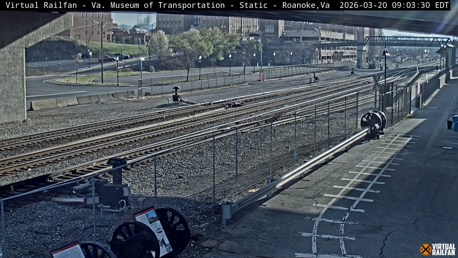 Roanoke (Static) Railway from Virginia Museum of Transportation Live Cam - Roanoke, Virginia, USA 