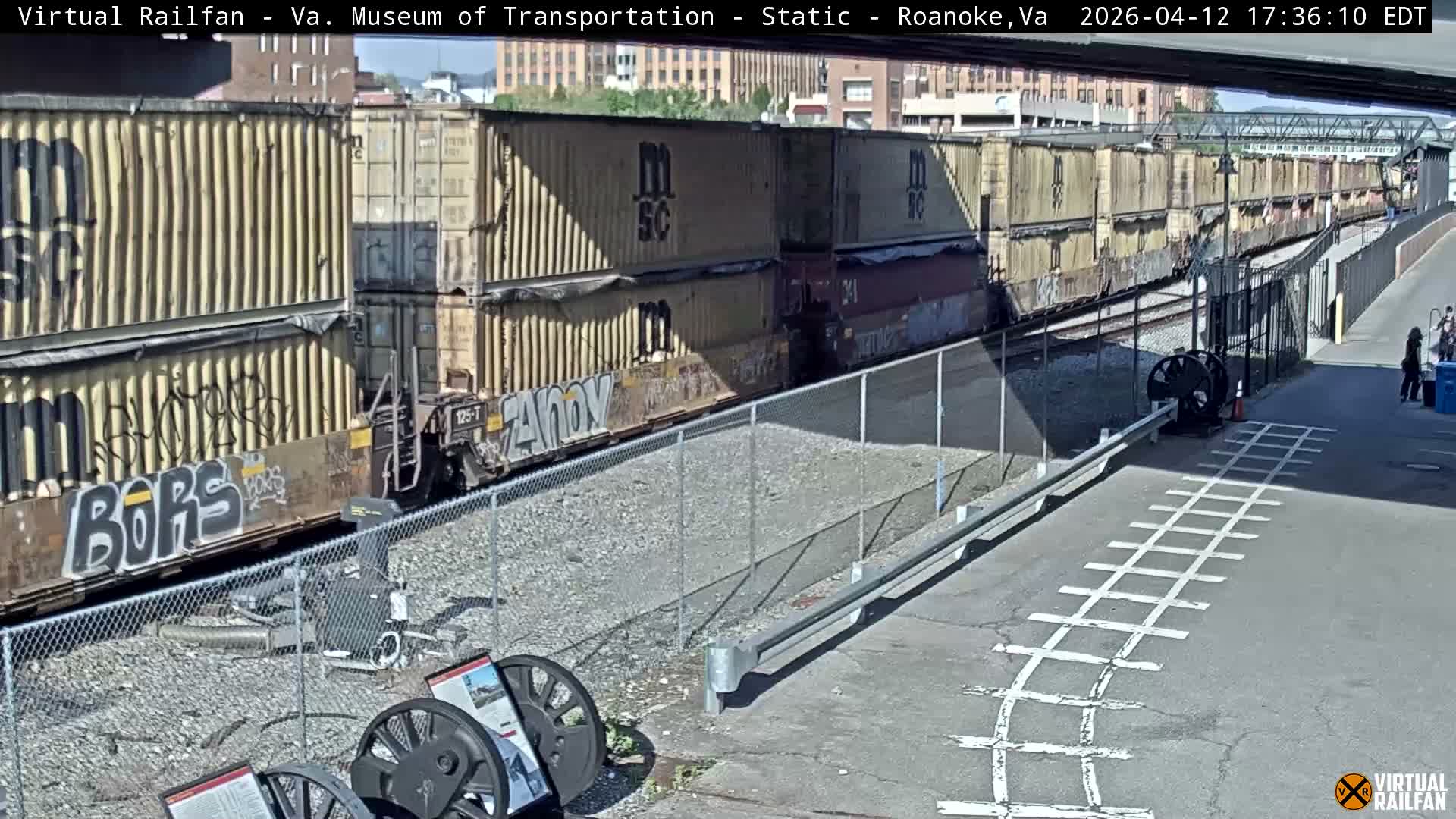Roanoke (Static) Railway from Virginia Museum of Transportation Live Cam - Roanoke, Virginia, USA 